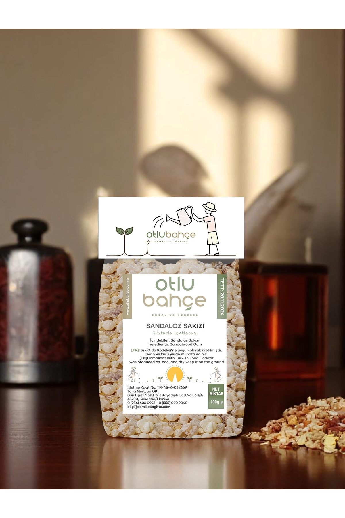 Organik Teyze Sevinç Teyze Sandaloz Sakızı, Sandalwood Gum 100g.