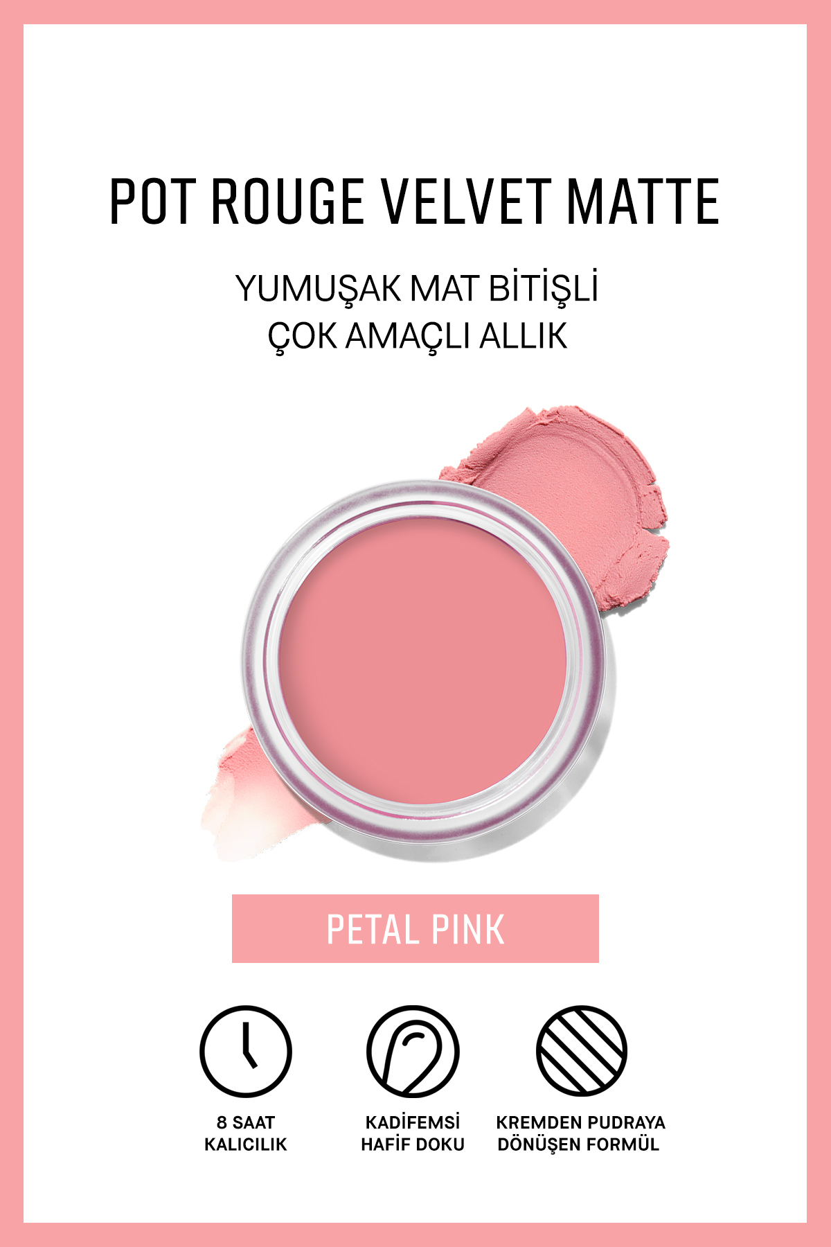 BOBBI BROWN Pot Rouge Velvet Matte - Çok Amaçlı Mat Bitişli Krem Allık & Ruj - Petal Pink — رنگارنگ TYCZWA3VJN174834507676876