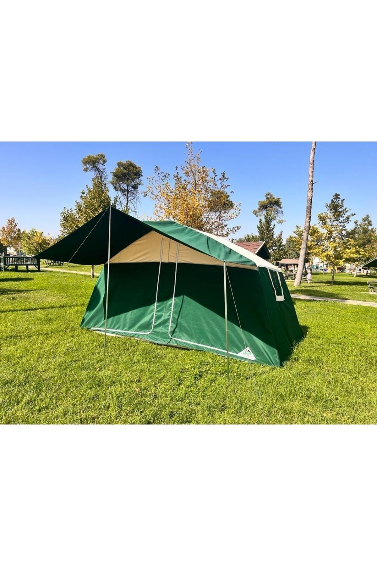 Zey Camping Zeycamping 2 Odalı 4 Mevsimlik 14 M2 Kamp Aile Ormancı Depo Şantiye Dağcı Çadırı 7 Kişilik