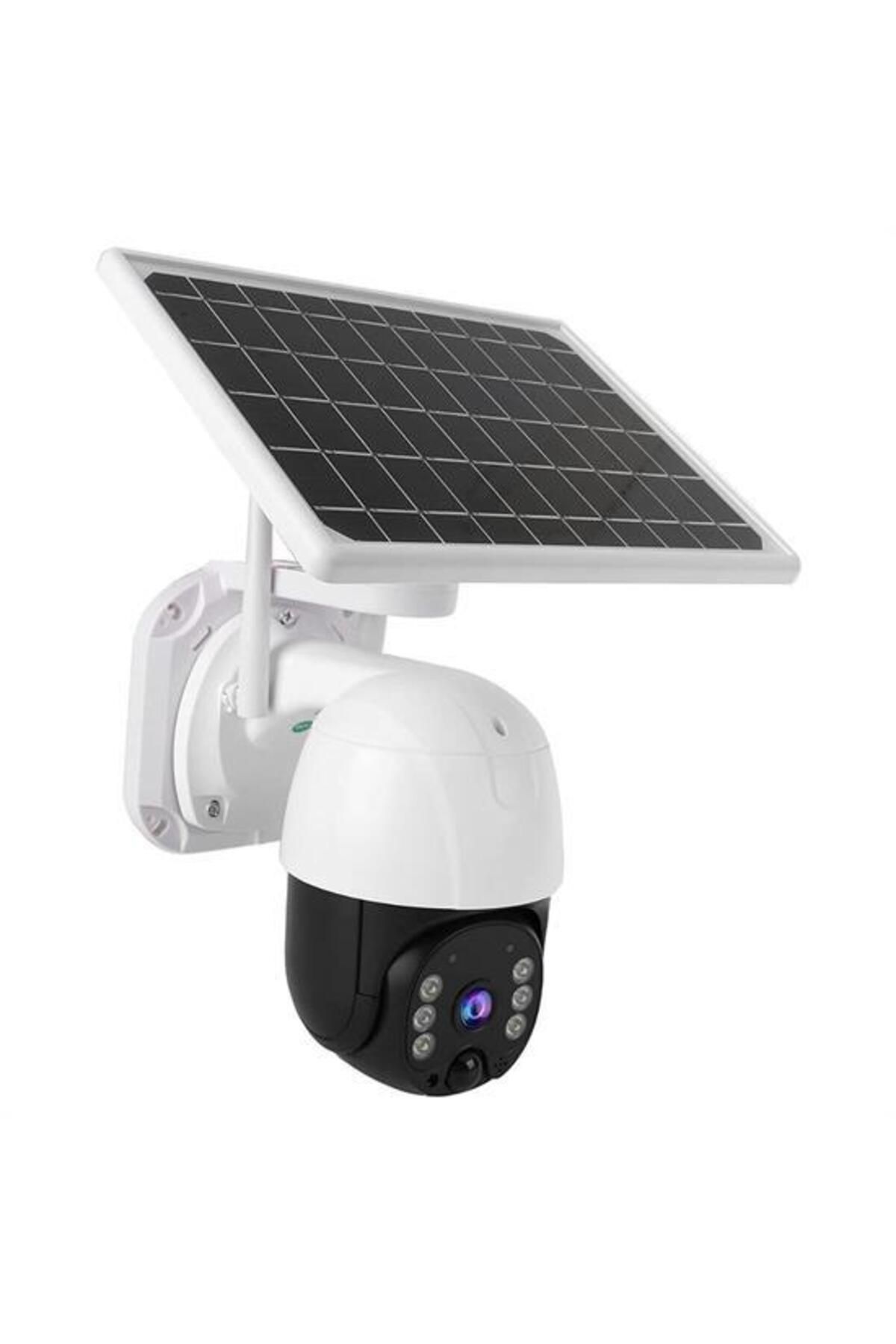 Modafiks Solar Panelli Su Geçirmez Gece Görüş Destekli Wifi Bağlantılı Güvenlik Kamerası (4767)