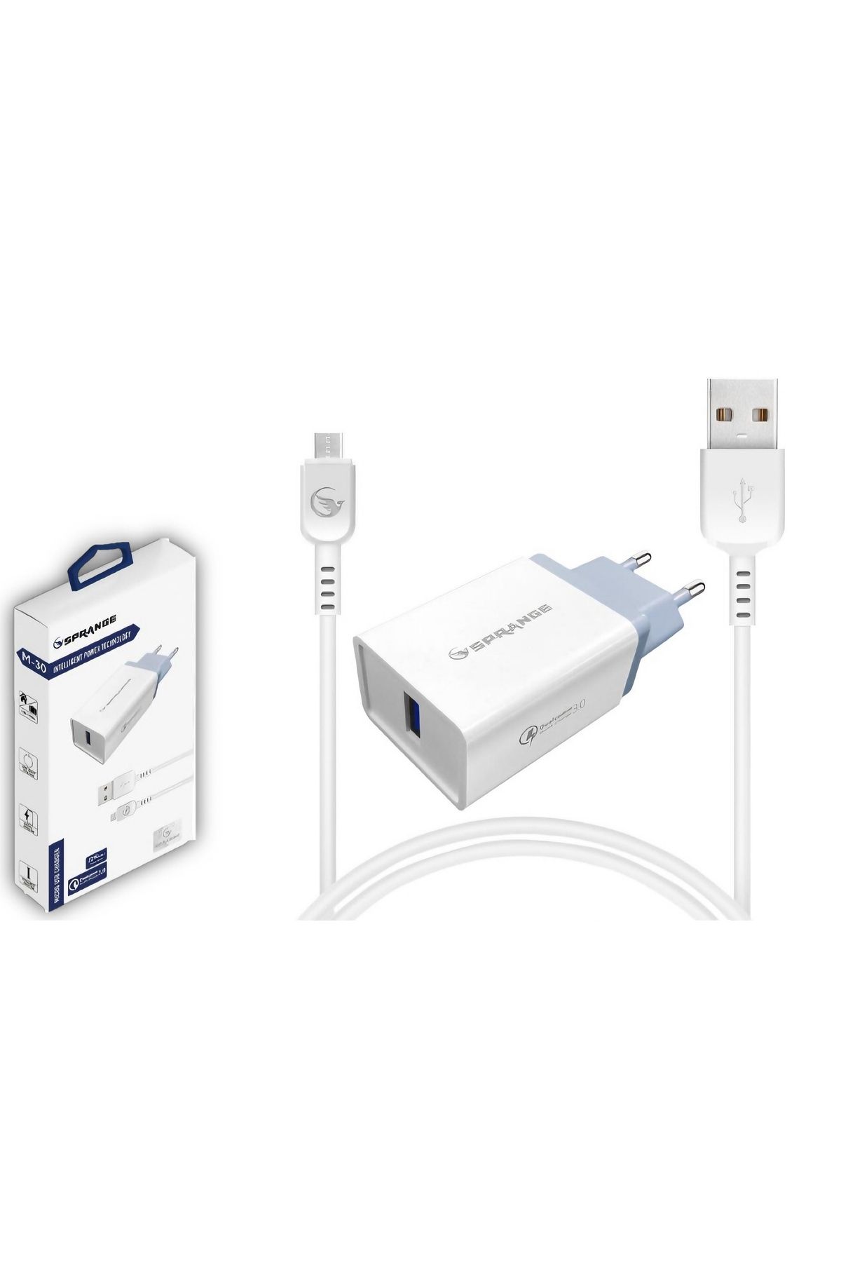 THOSBY M-30 SEYAHAT ŞARJ ADAPTÖR SET USB A - MİCRO USB