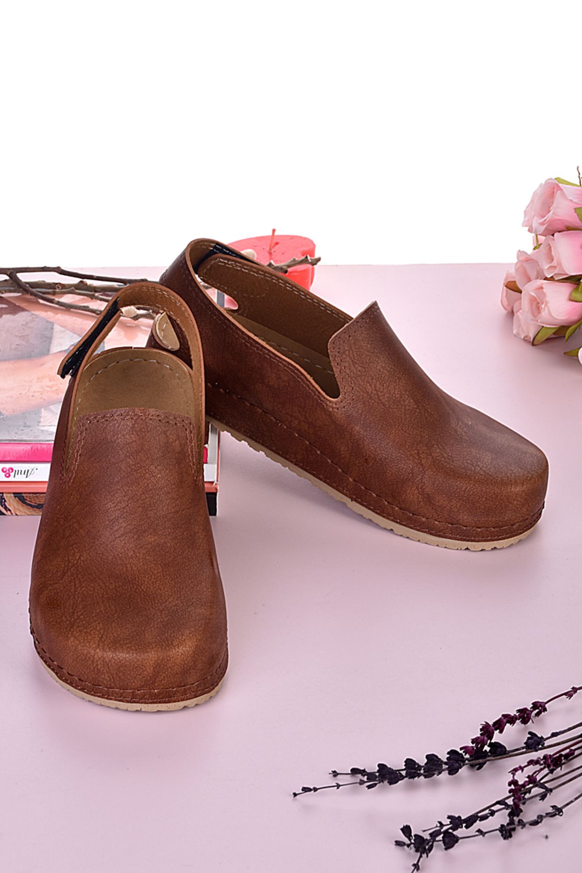 DOGİYE 1008 Kahve Renkli Step Sandalet