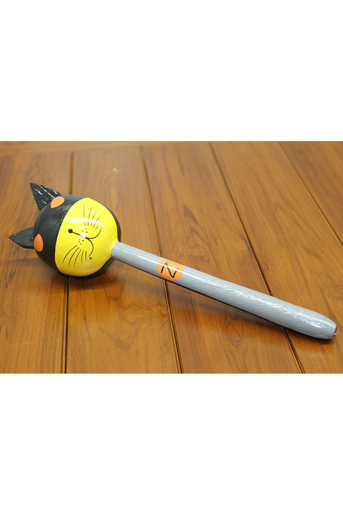 kuzenler store Ahşap Kedili Batman Marakas Tekli