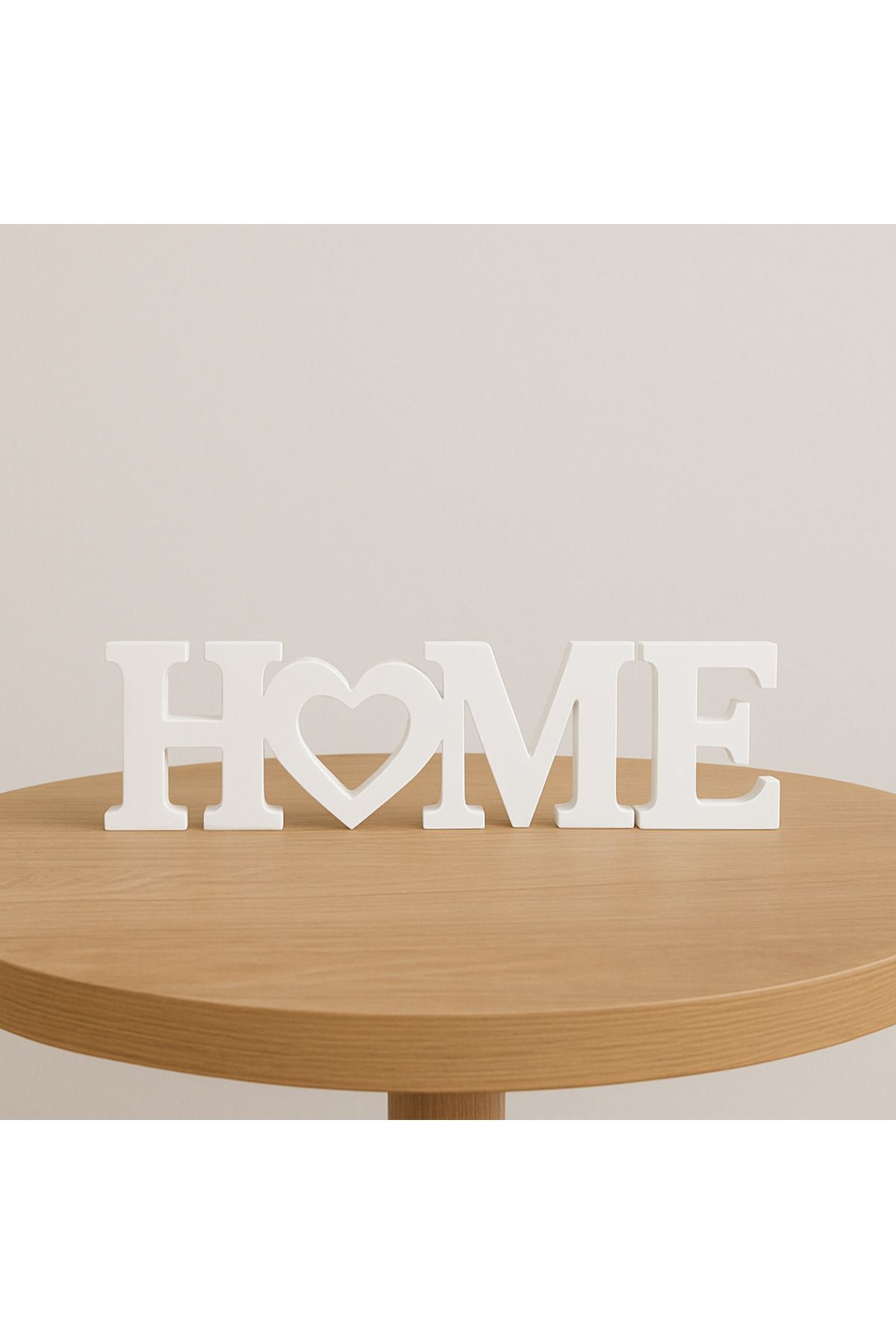 3DEV3D Masalarınızı güzelleştireceğiniz Home yazan kalpli masa süsü