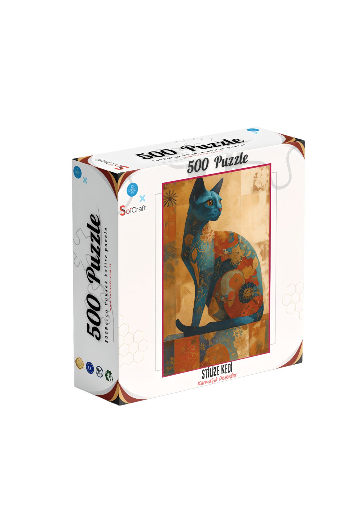 Soi Craft 500 Parça Puzzle Desenler ve Kedi