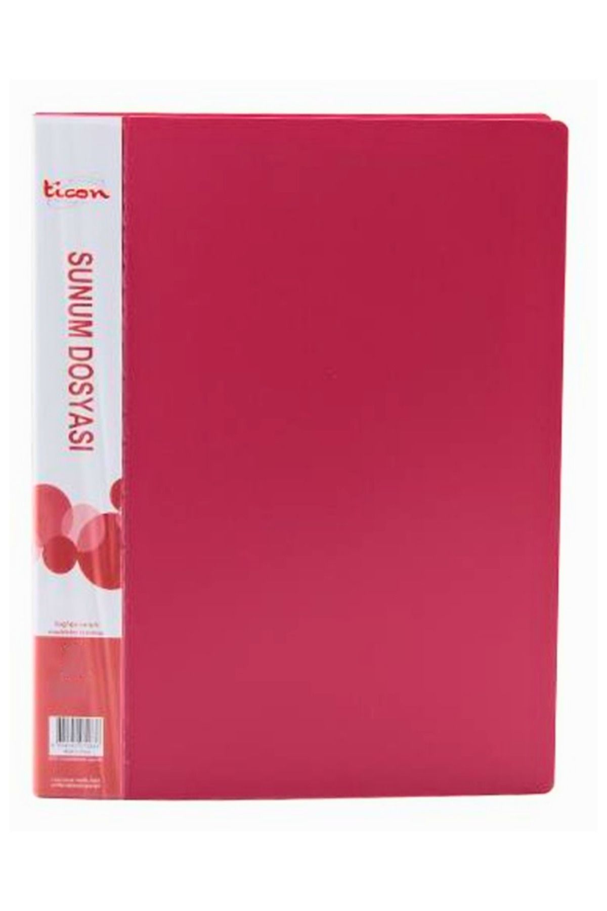 Glanart a4 boy için ticon Sunum Dosyası 40 Sayfa (hazır Poşetli Dosya) 1 Adet KIRMIZI
