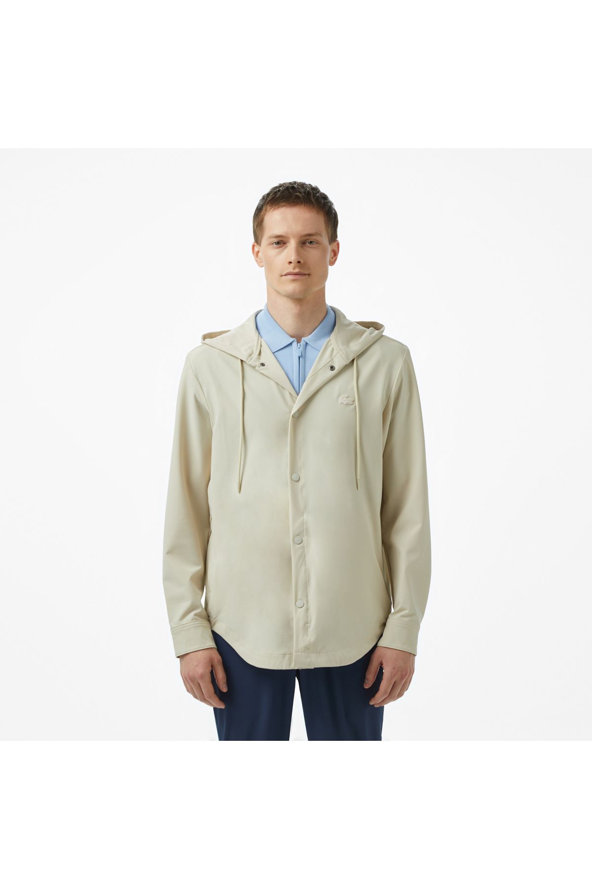 کاپشن بژ کلاهدار معمولی مردانه Lacoste