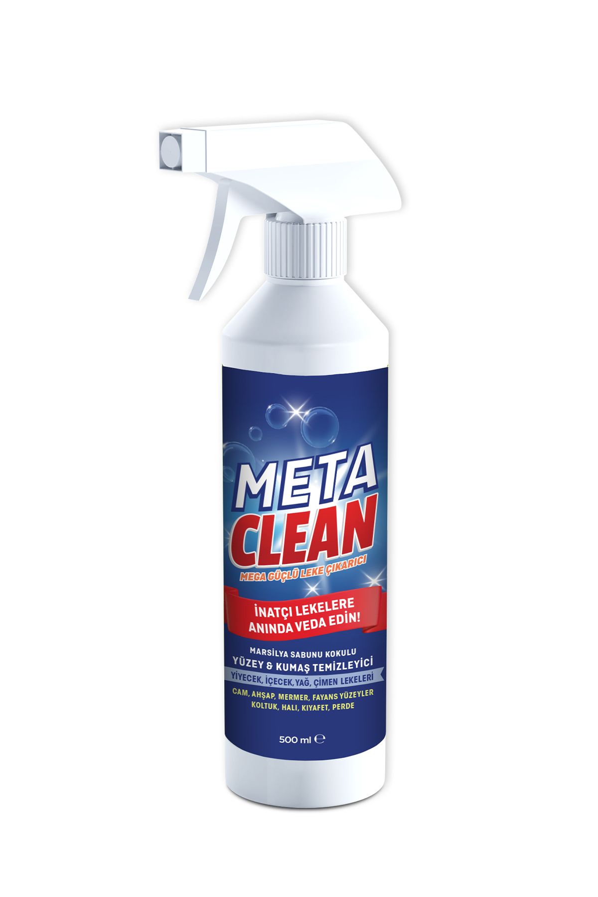 Meta clean Sabun Kokulu Doğal Leke Çıkarıcı, Yüzey Temizleme Spreyi, 500 ML, En zor lekelerde iyi Leke Çıkarıcı