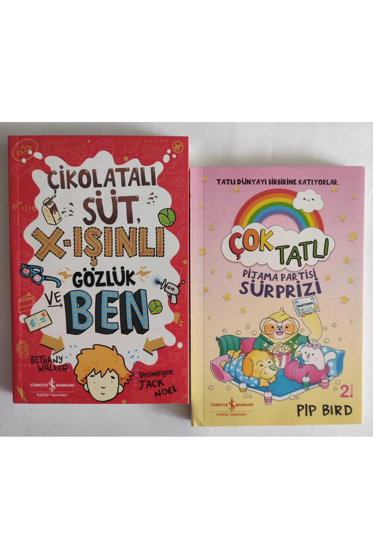 TÜRKİYE İŞ BANKASI KÜLTÜR YAYINLARI ÇOK TATLI PİJAMA PARTİSİ SÜPRİZİ,ÇİKOLATALI SÜT X-IŞINLI GÖZLÜK VE BEN