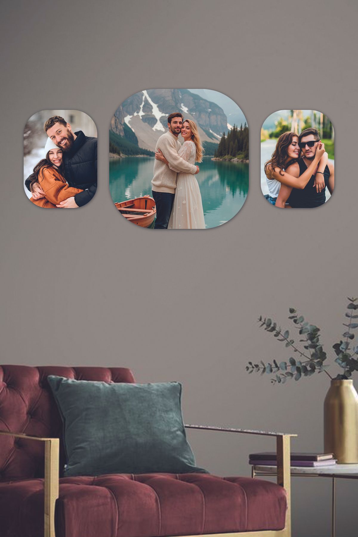 Fotomcity 3 Parçalı Dekoratif MDF Tablo Seti