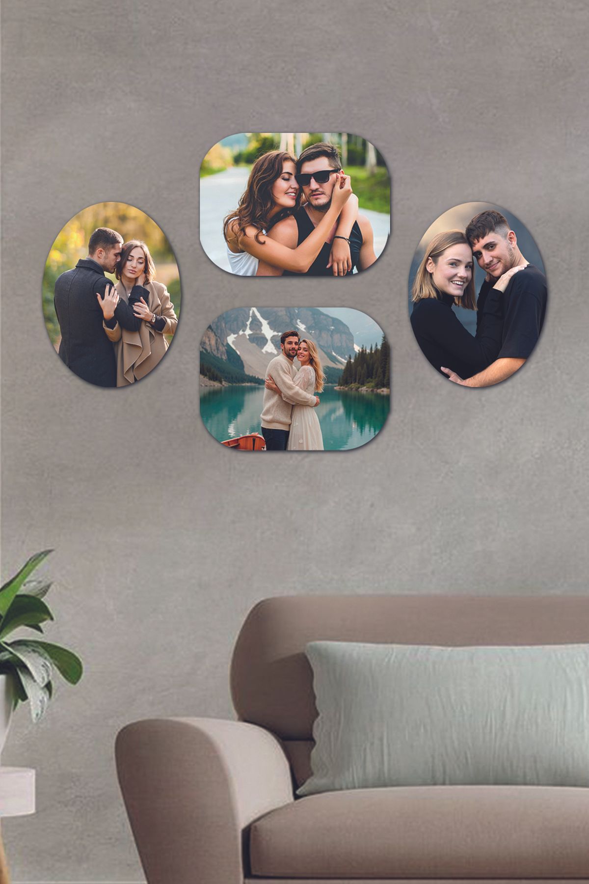 Fotomcity 4 Parçalı Dekoratif MDF Tablo Seti