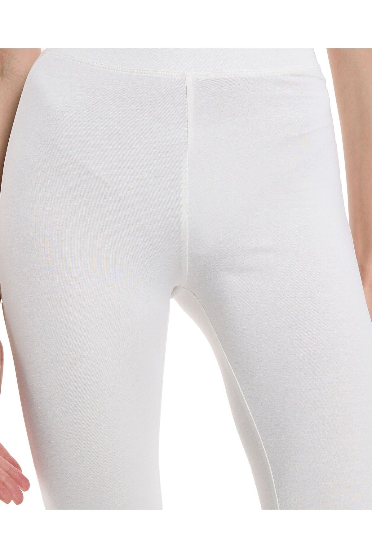 R&B-Solid 3/4 Leggings with Elastic Waist 5