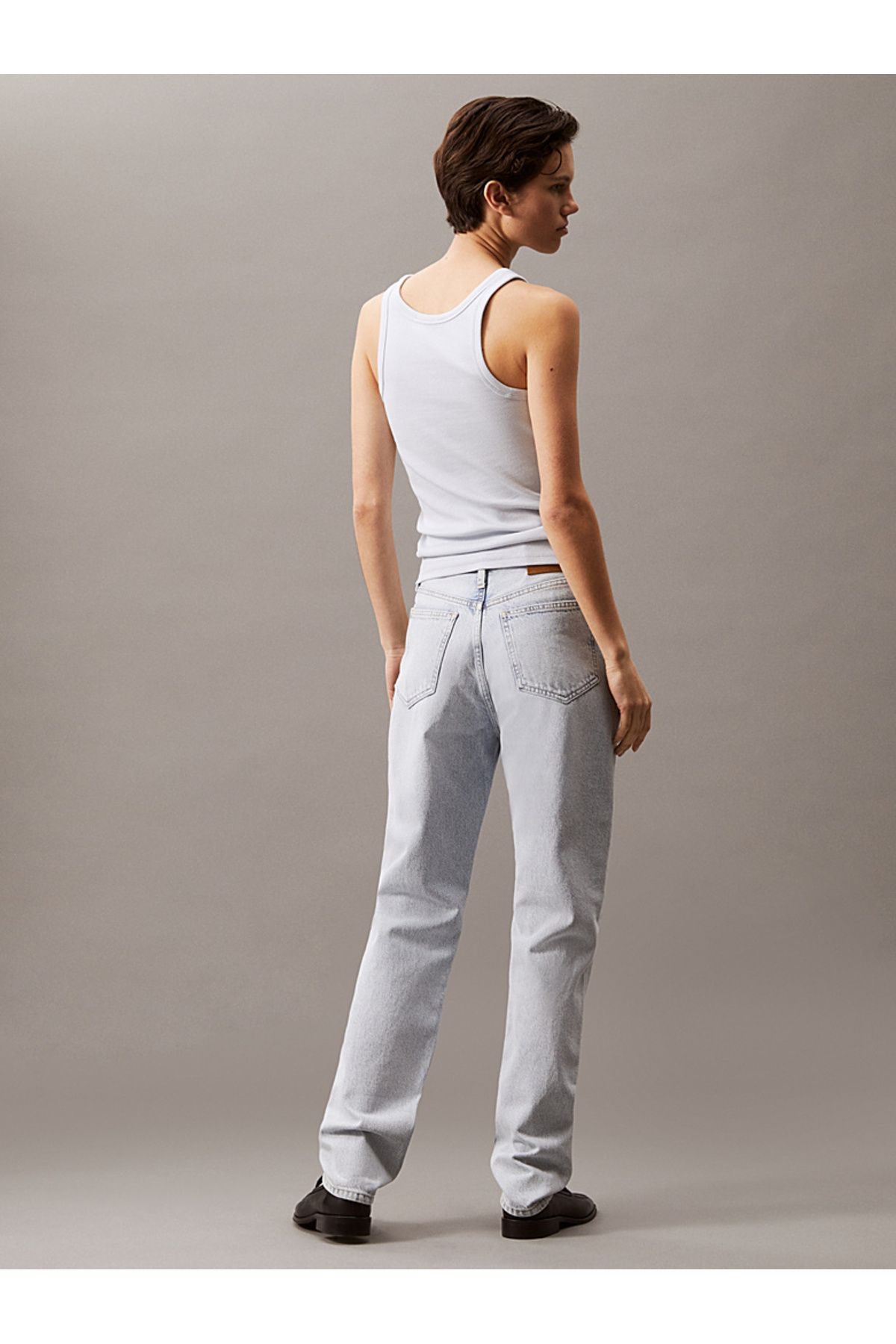 Calvin Klein Ribbed Cotton Logo Tank Top