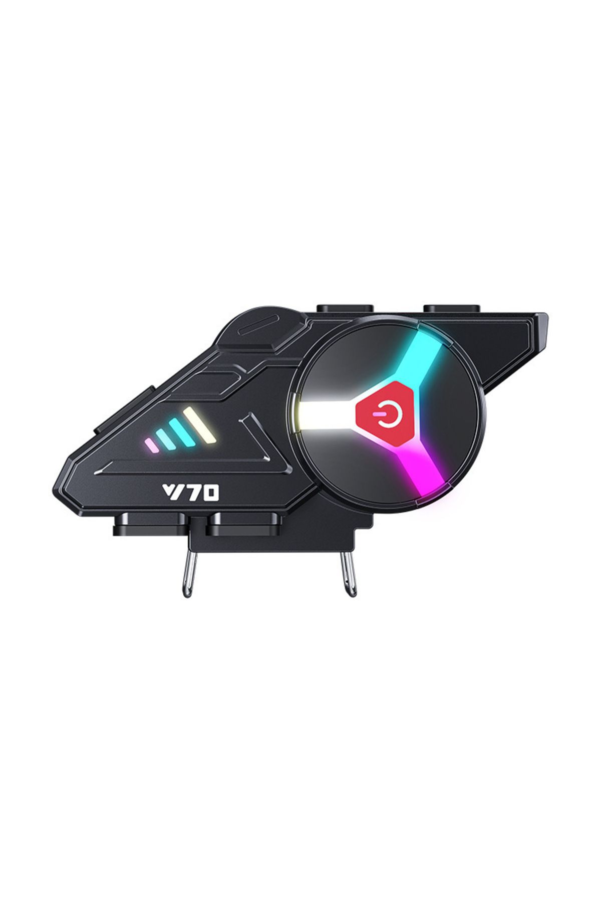 bovinox RGB Işıklı İntercom Bluetooth Kask Kulaklığı Motosiklet Kulaklığı