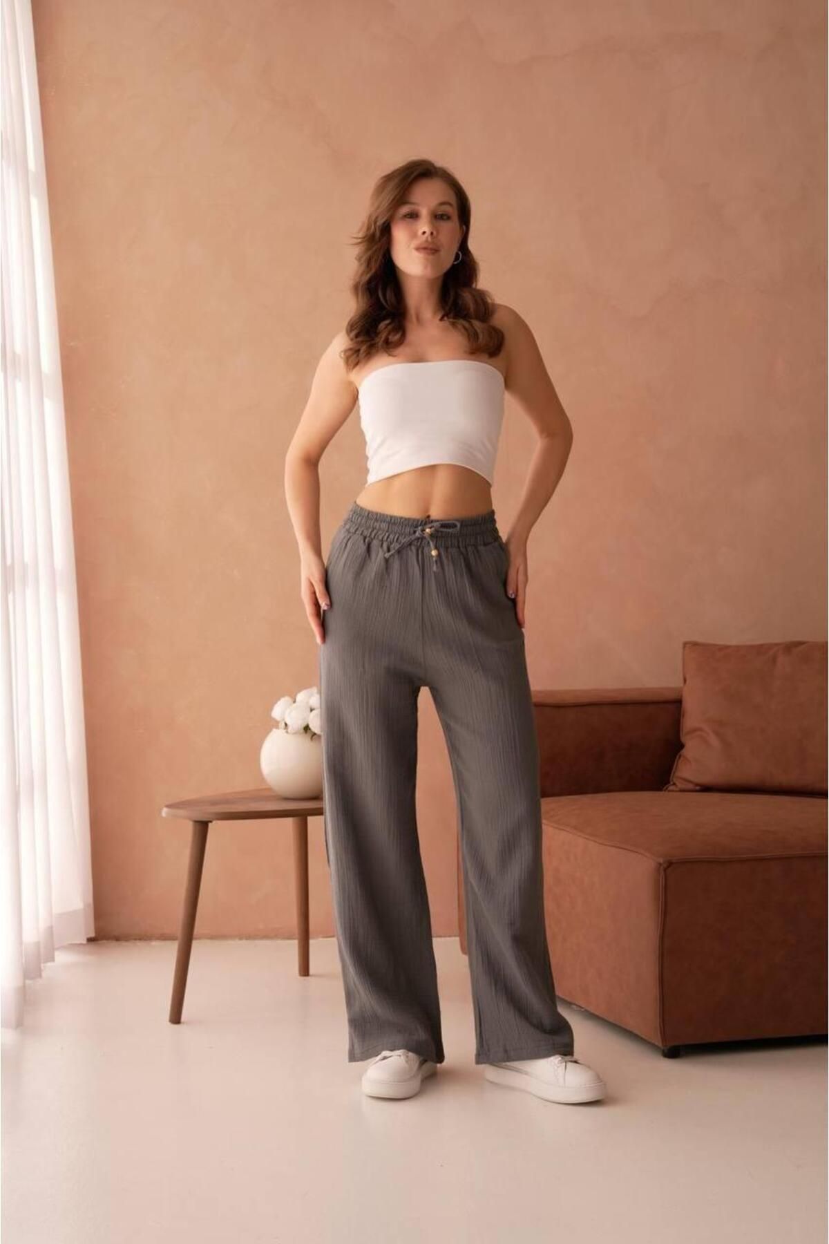 DONNA LISSA BOL PAÇA KADIN MÜSLİN PANTOLON