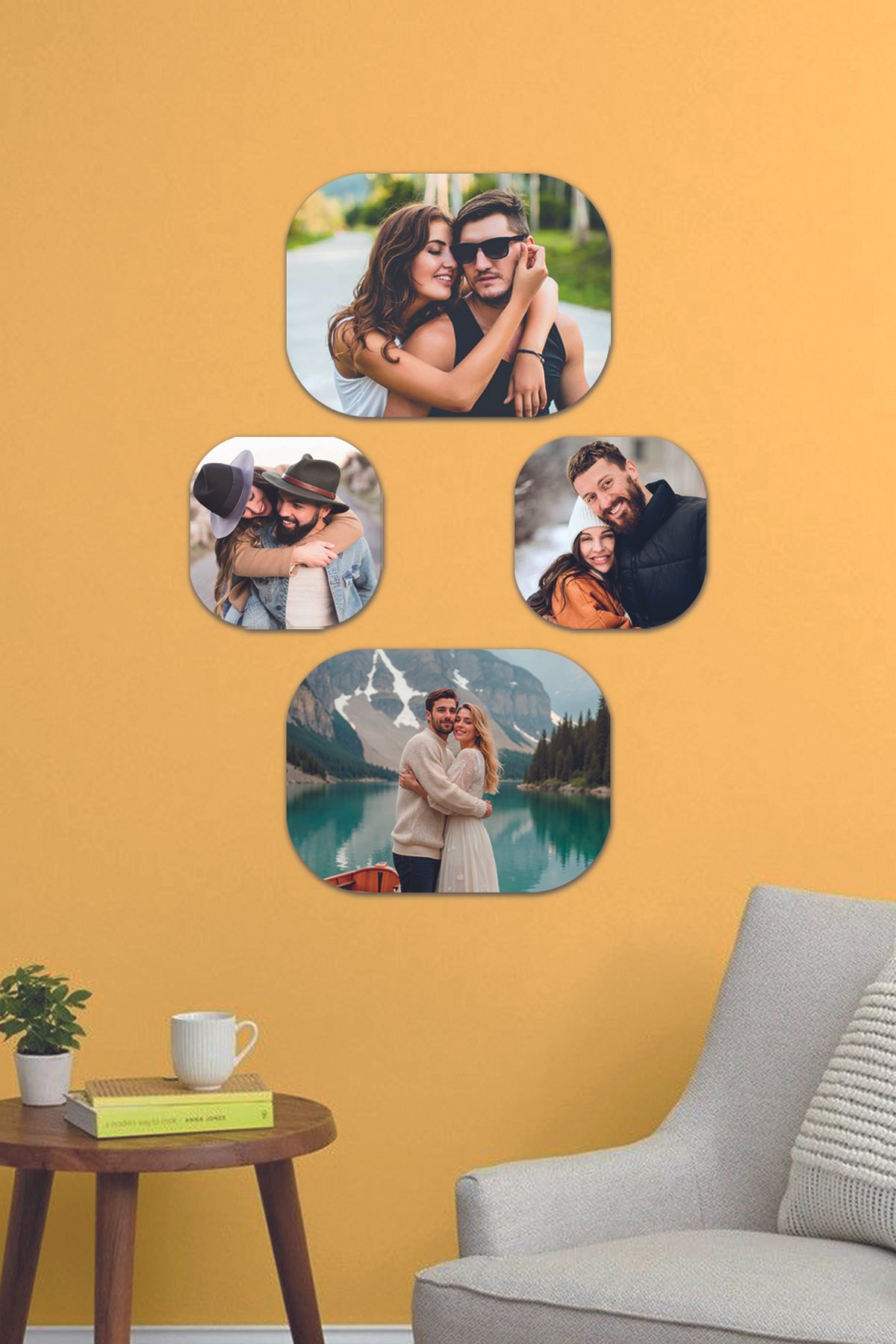 Fotomcity 4 Parçalı Dekoratif MDF Tablo Seti