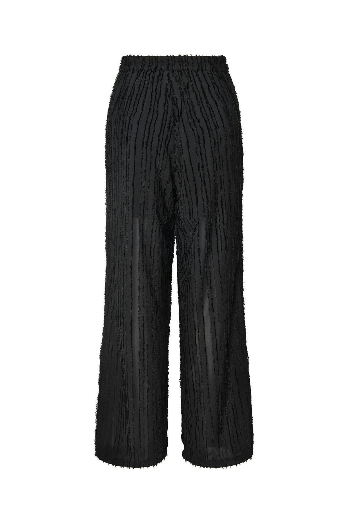 PIECES-Women's Fabric Trousers 17157928 Black 2
