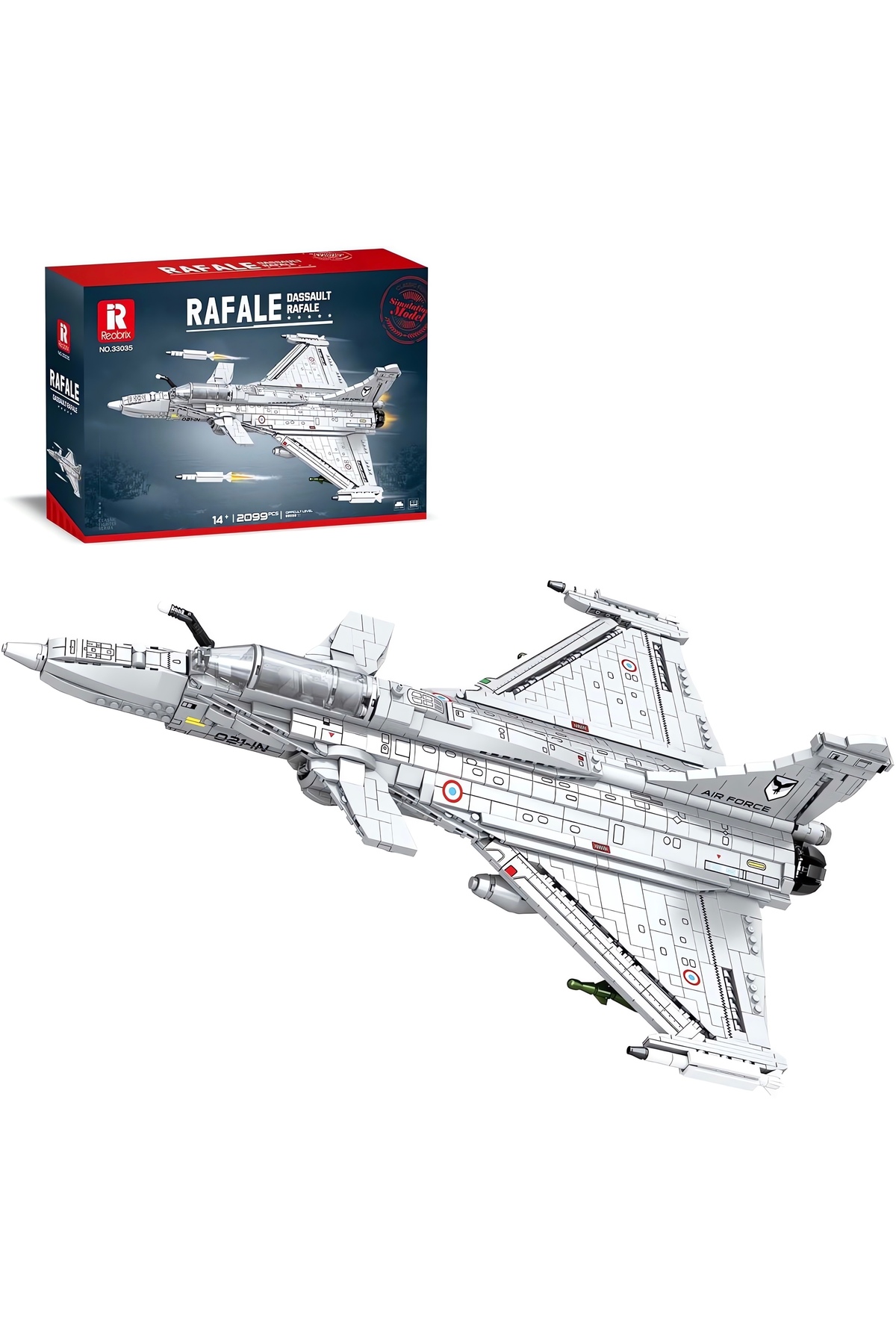 مجموعه ساخت‌وساز بلوک فنی هواپیمای جنگنده رافال (۲۰۹۹ قطعه)