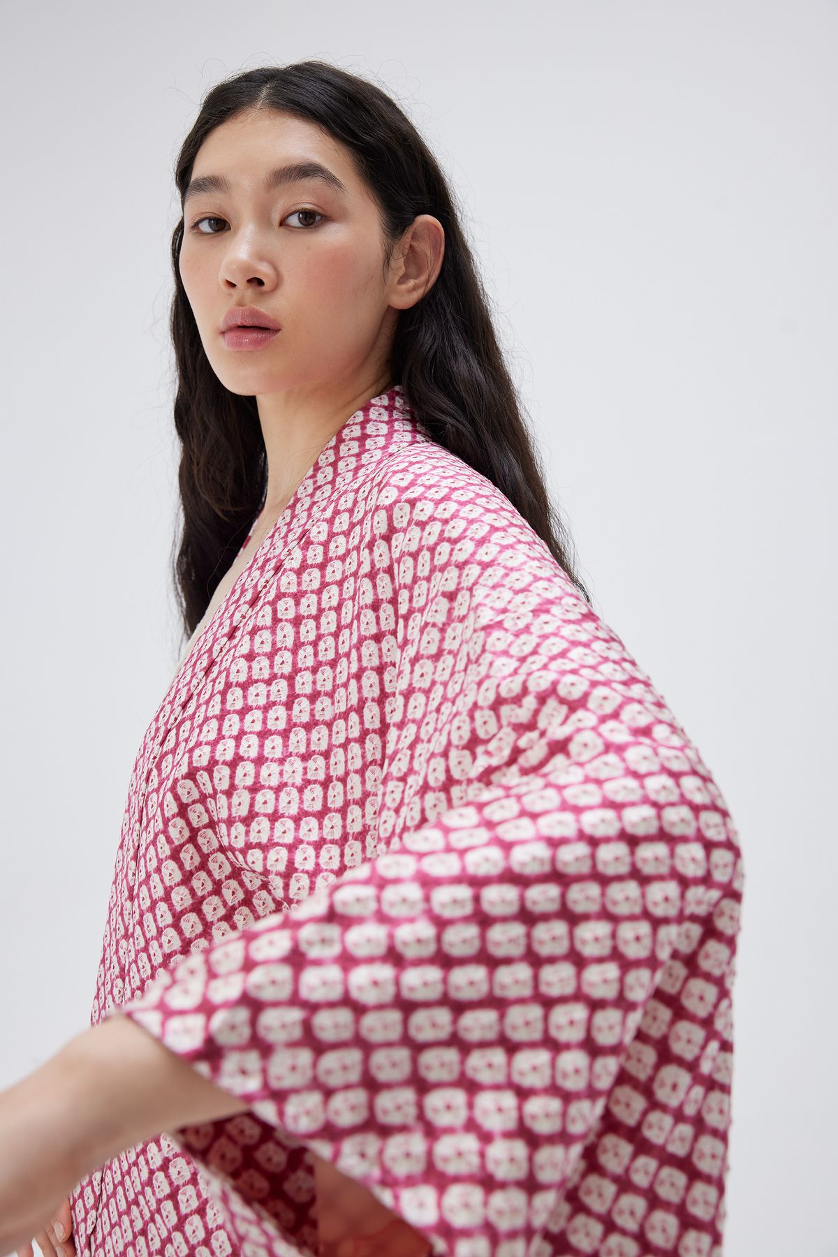 matsuri Silky Clouds Vintage Ipek Japon Kimono haori