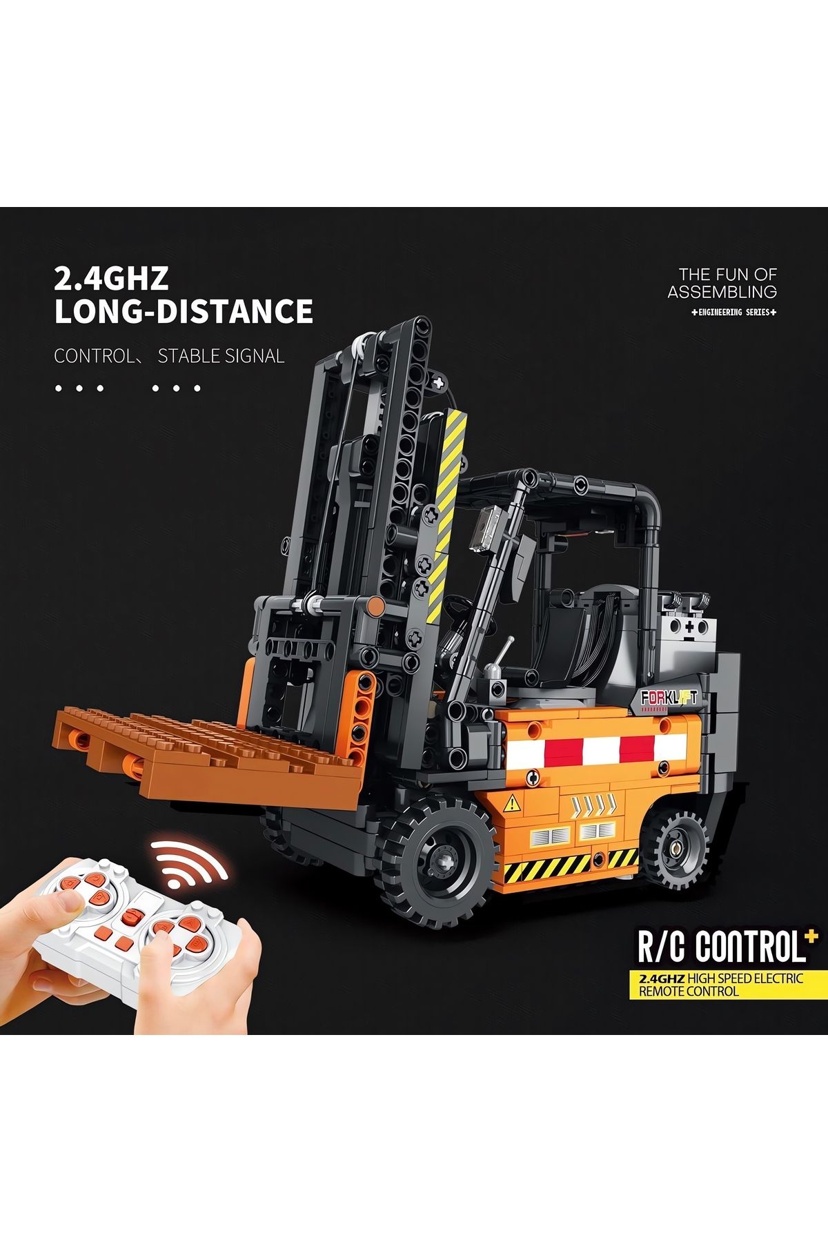 REOBRIX-Forklift Rc Controlled, Technical Block Building Kit (722 Parts) 3