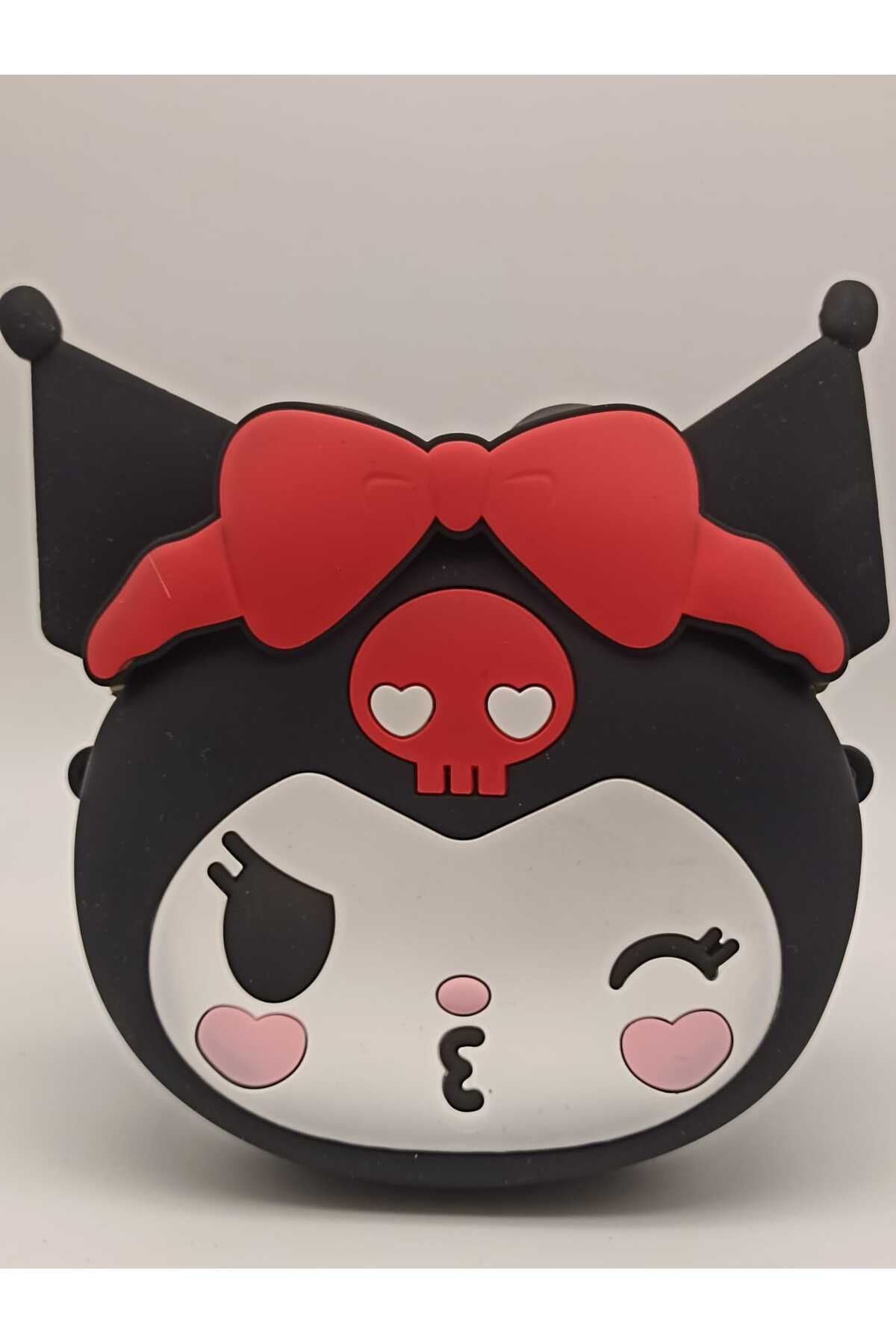 TLSMACCESORIES Kuromi Silikon Çanta Siyah Ayarlanabilir Askılı