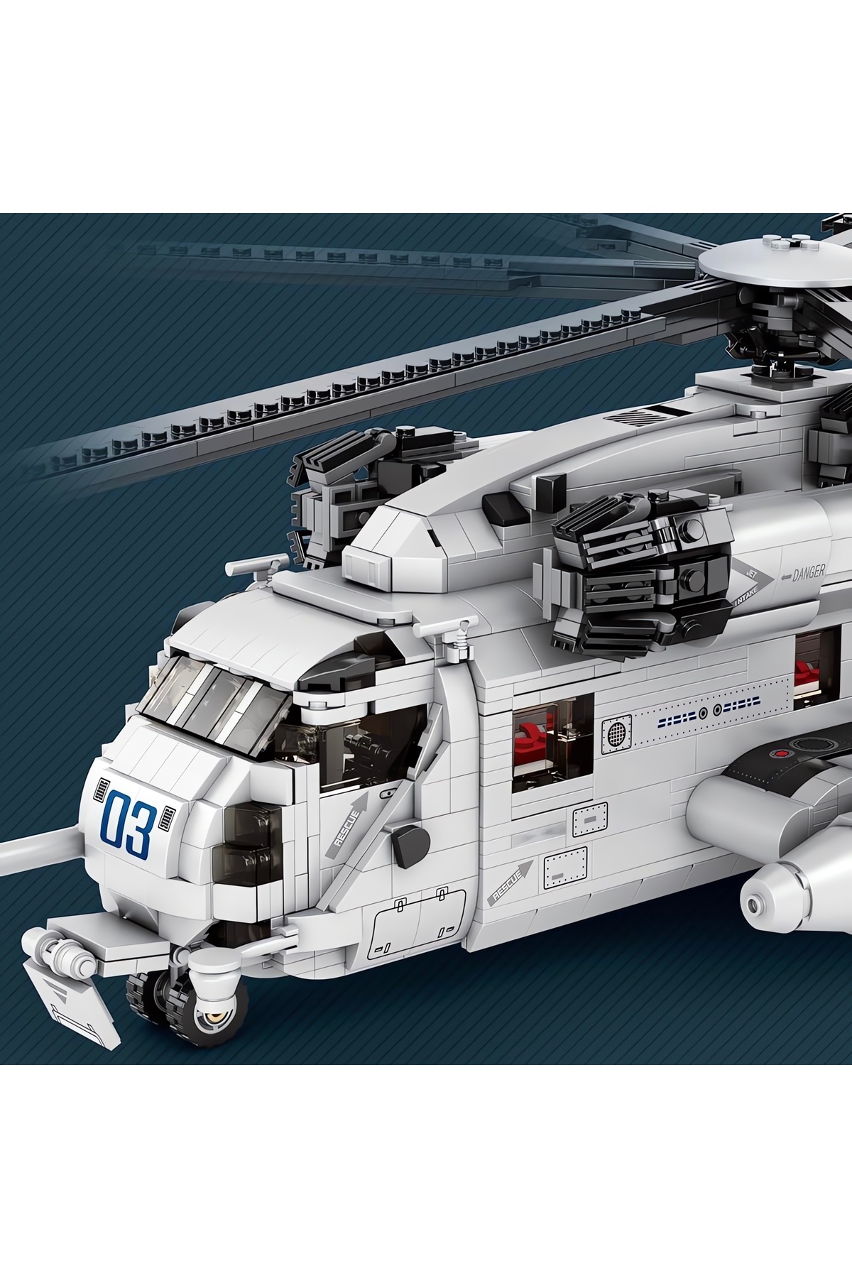 ماکت ساختنی بلوک فنی هلیکوپتر Ch-53E (۲۲۴۸ قطعه)