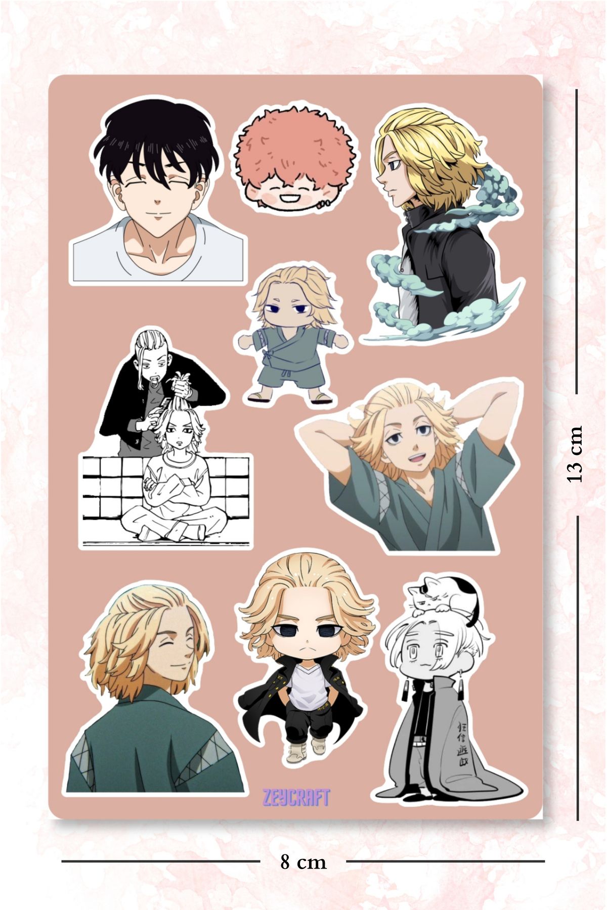 ZEY Tokyo Revengers anime sticker seti 3- Ajanda, Laptop, Telefona yapıştırmak için uygundur