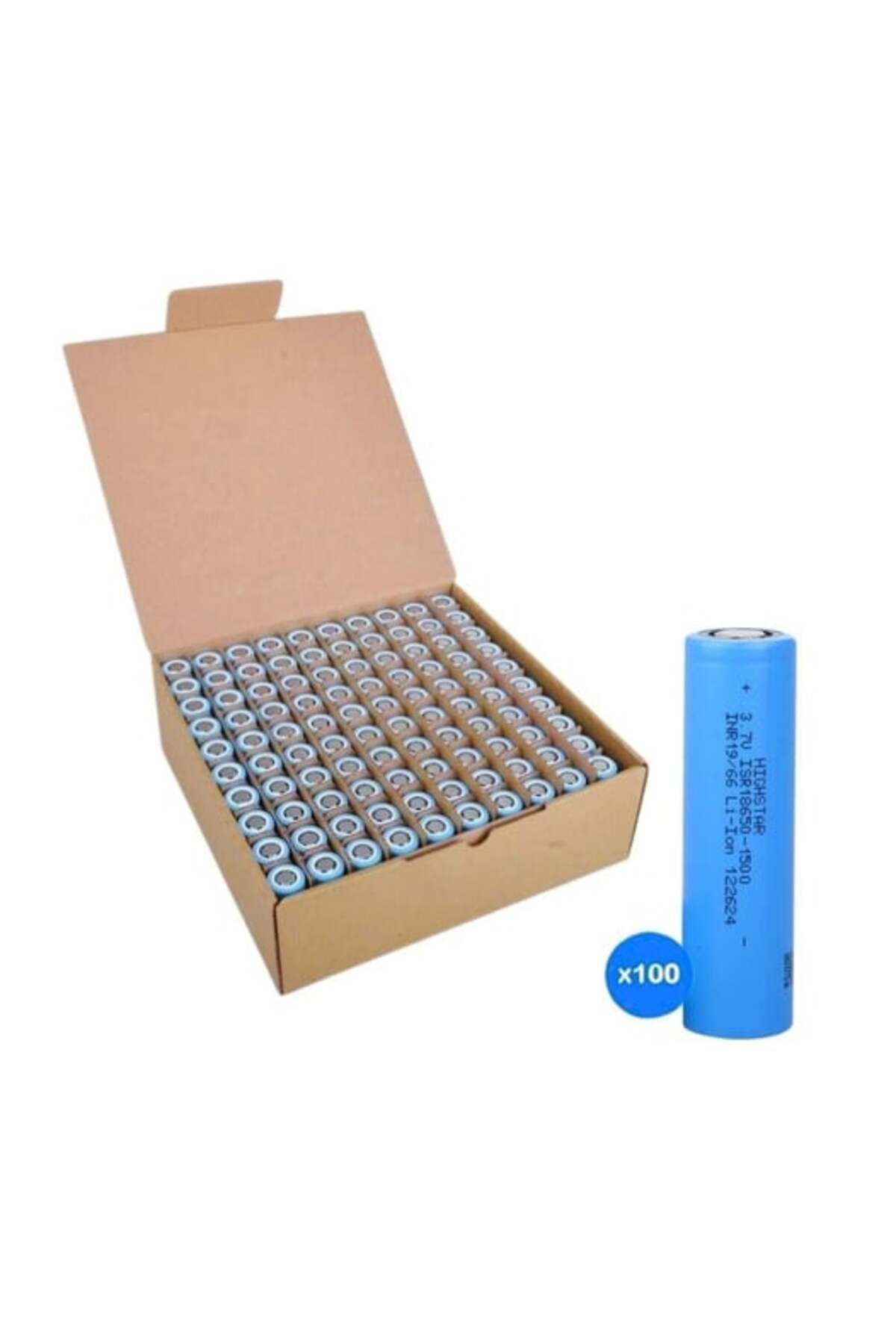 POWER-XTRA Highstar - ISR18650-1500 - 3.7V 1500 Mah Li-ion Şarjlı Pil - 30A 100 Lü Paket