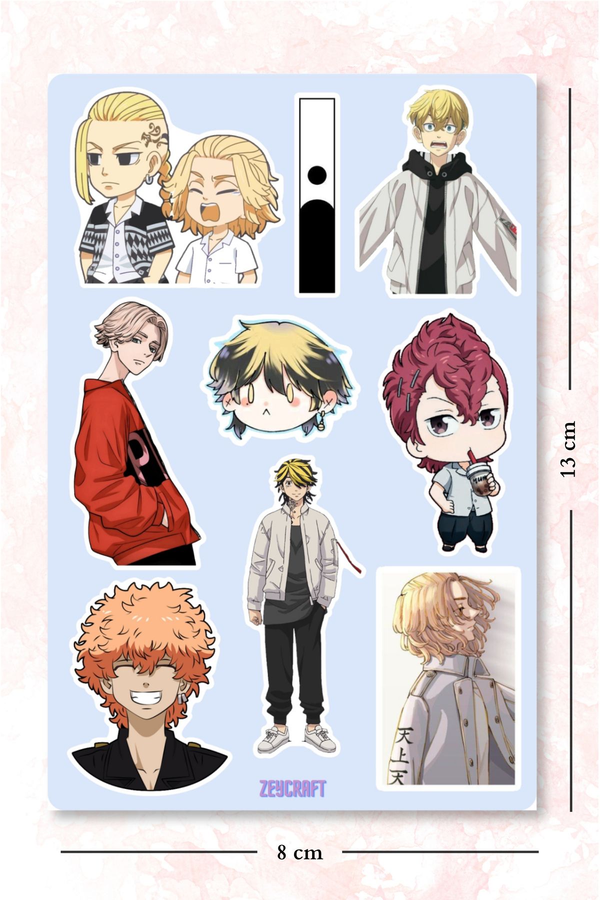 ZEY Tokyo Revengers anime sticker seti 7- Ajanda, Laptop, Telefona yapıştırmak için uygundur