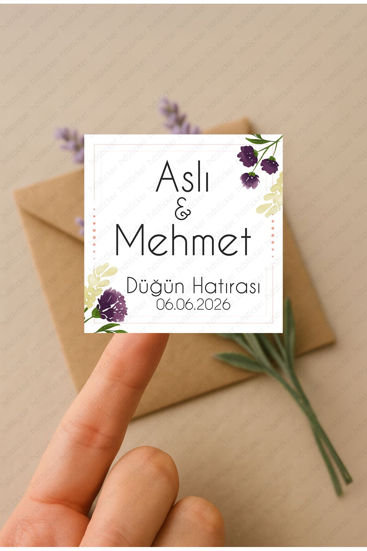 hdsticker 42 Adet Kişiye Özel Kına Nişan Nikah Düğün Sünnet Bebek Firma Etiket Sticker Hediye ve Çikolata P49