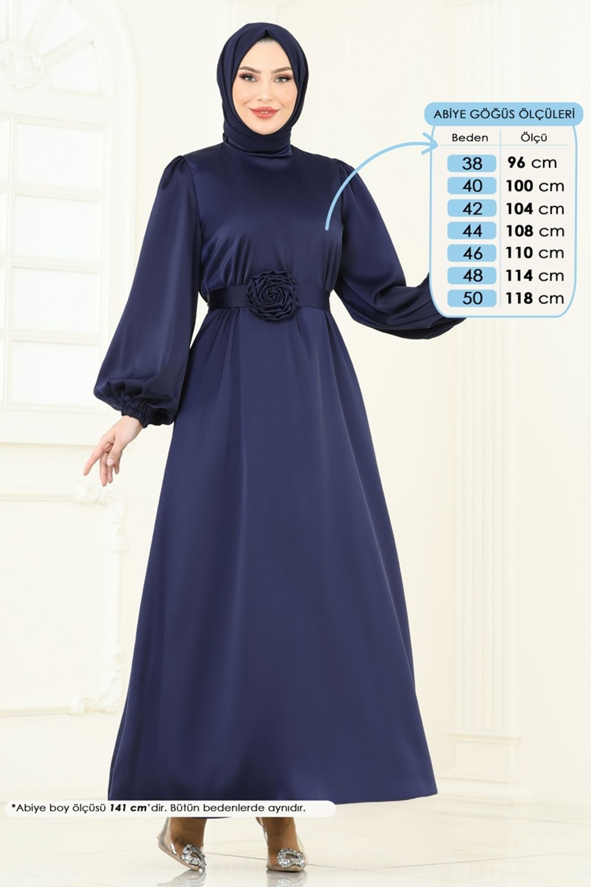 Modaselvim Kemeri Güllü Saten Abiye 5674EDF311 Laci