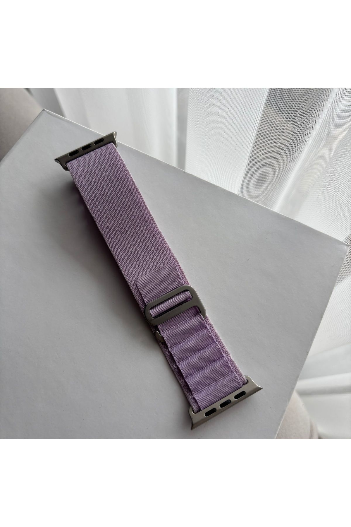 sayecase Apple Watch 6/7/SE/8/9 Serisi Uyumlu 42-44-45-49 MM Kumaş Kordon