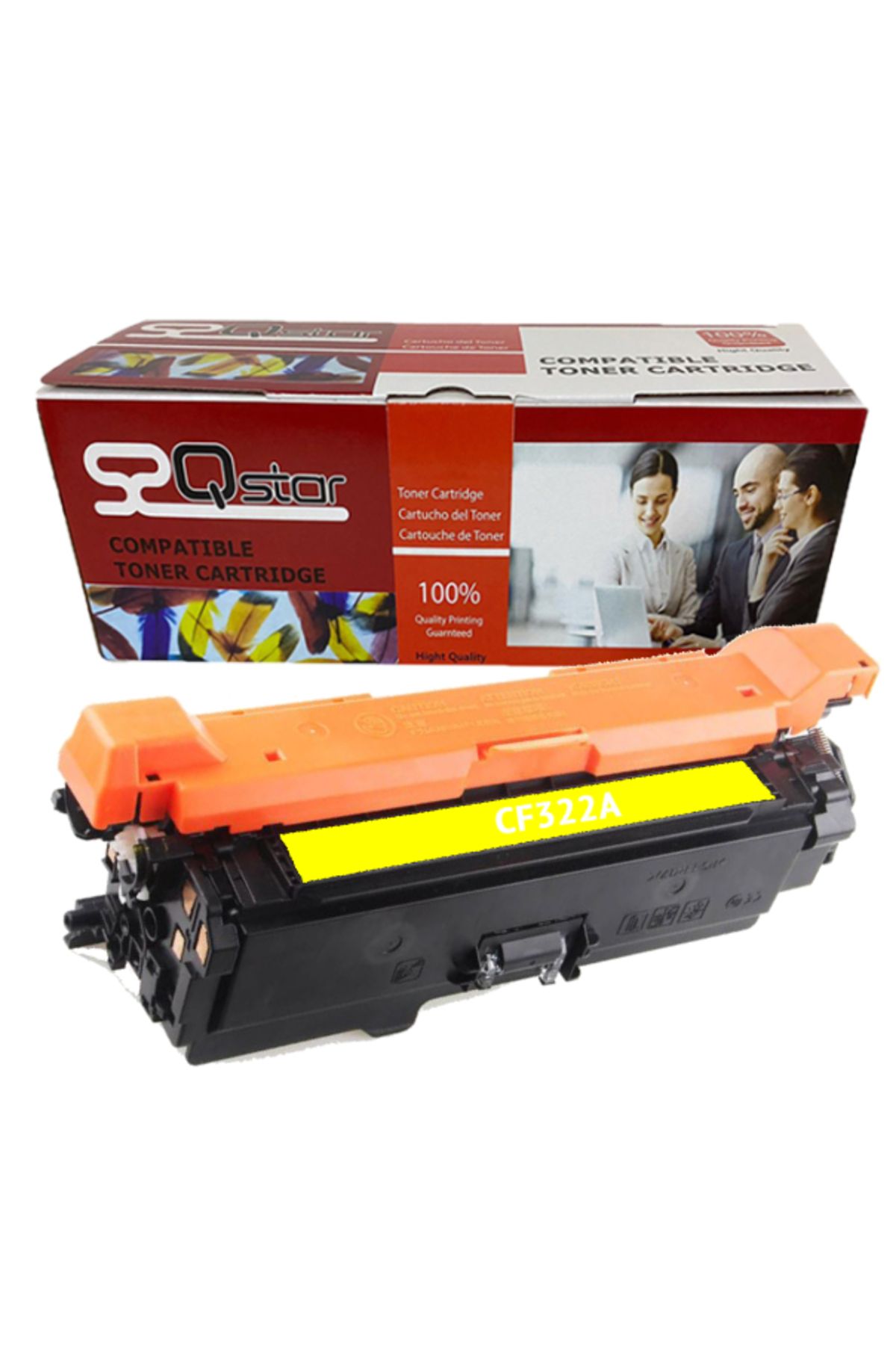 Qstar HP 652A CF322A SARI MUADİL TONER M651dn M680dn CZ248A CZ249A CZ250A CZ250A CZ256A CZ257A