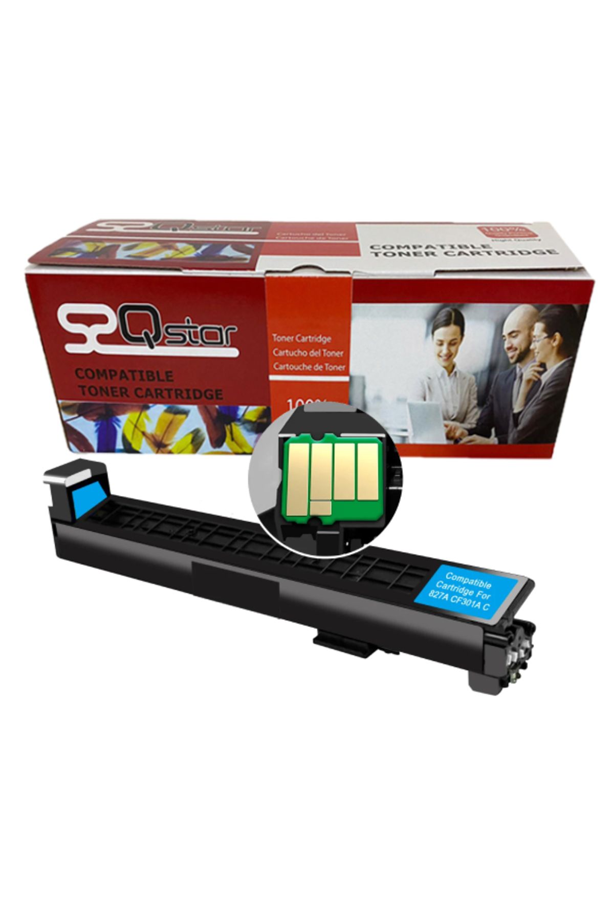 Qstar Hp 827A CF301A MAVİ MUADİL TONER M880z A2W75A A2W76A