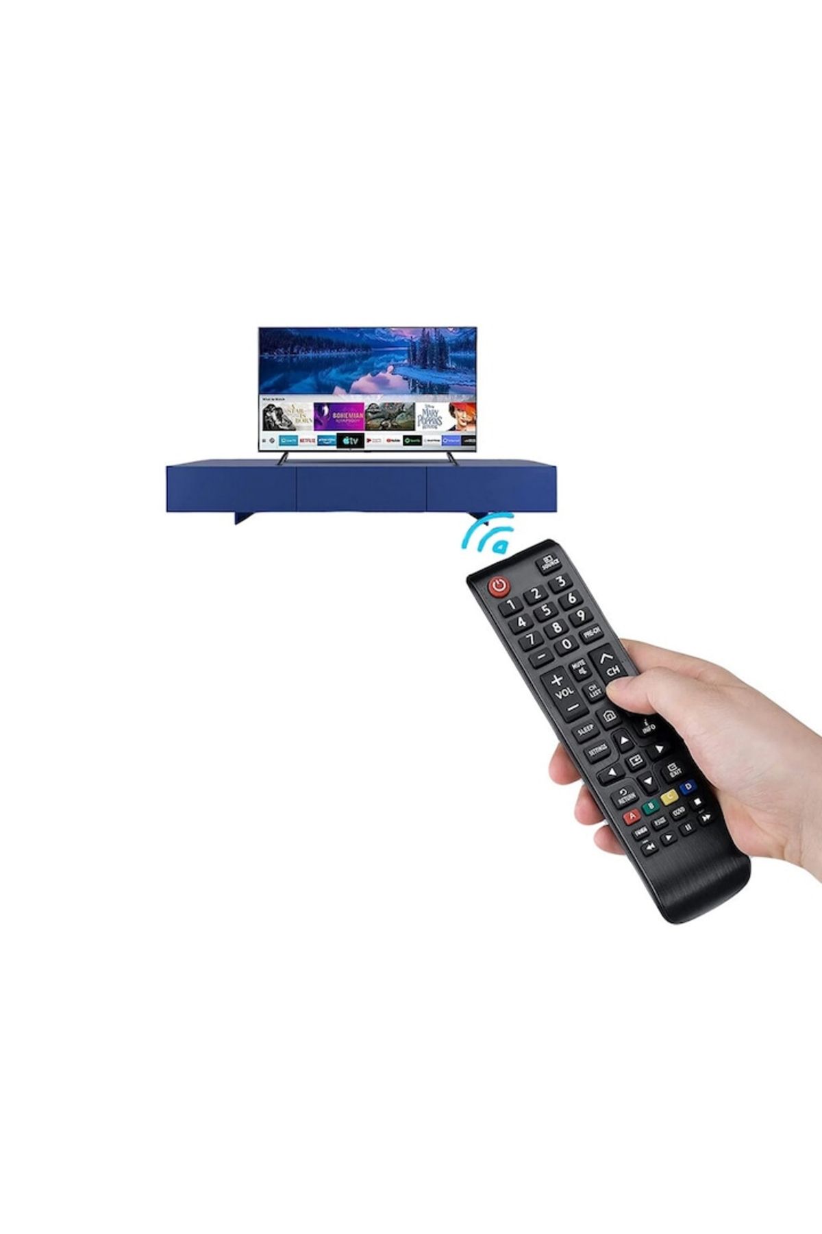 varioshop-Premium Universal Remote Control for Smart TV VarioShop®, 01301A, Compatible with Samsung, Easy to 3