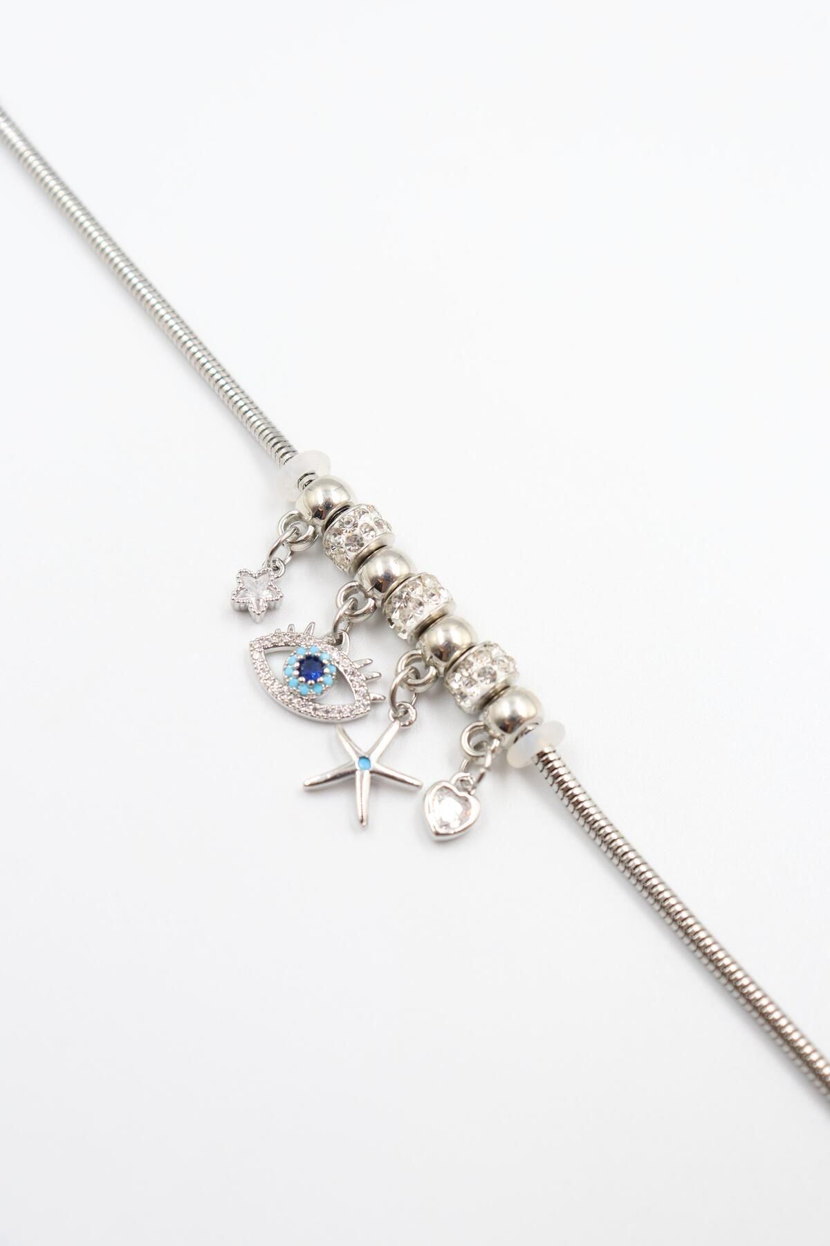 BY CANSU ACCESSORİES Azzurra Silver Bileklik