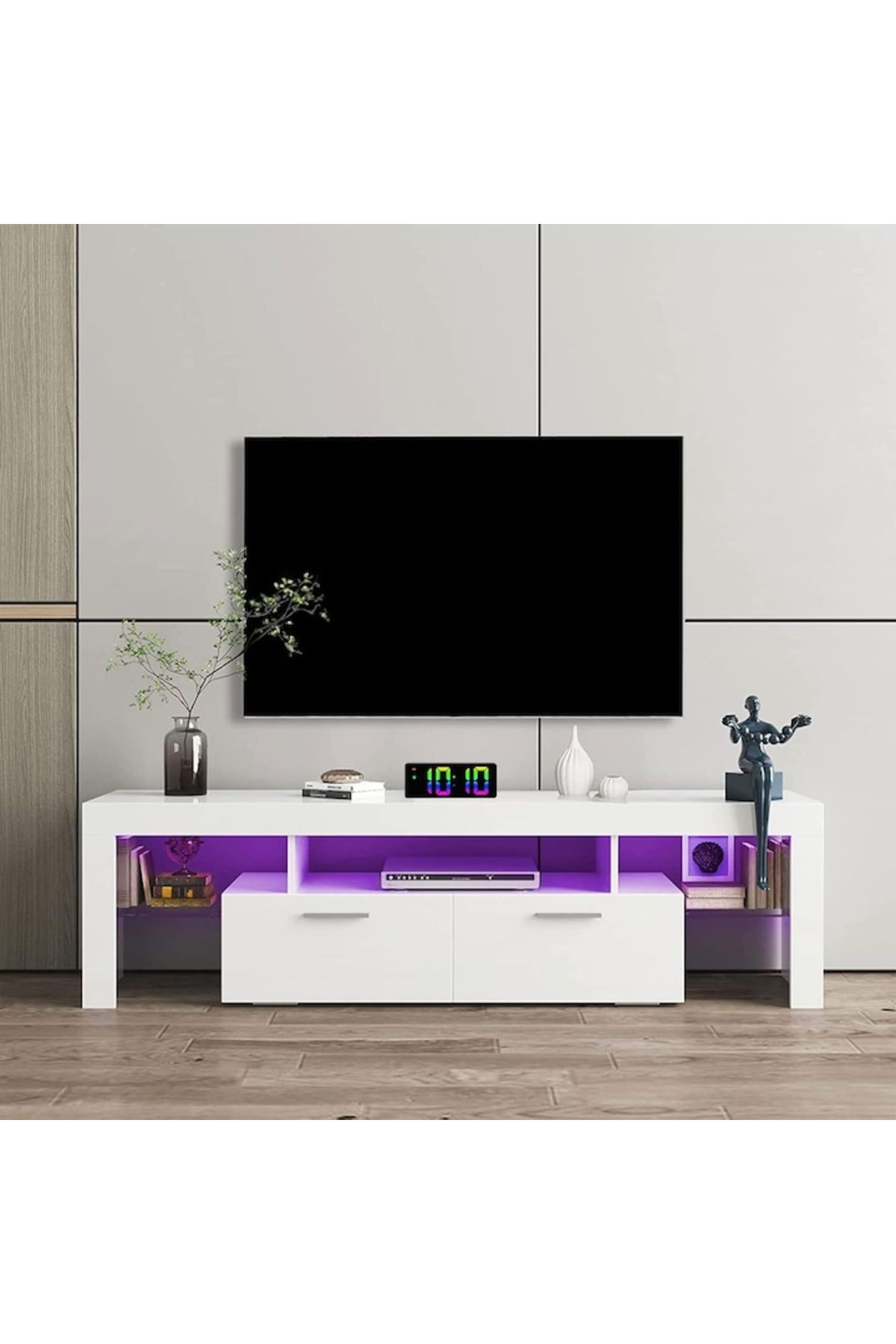 varioshop-VarioShop® Electronic Alarm Clock, RGB LED Lighting, Time Display, Temperature, 12 Hour Format 6