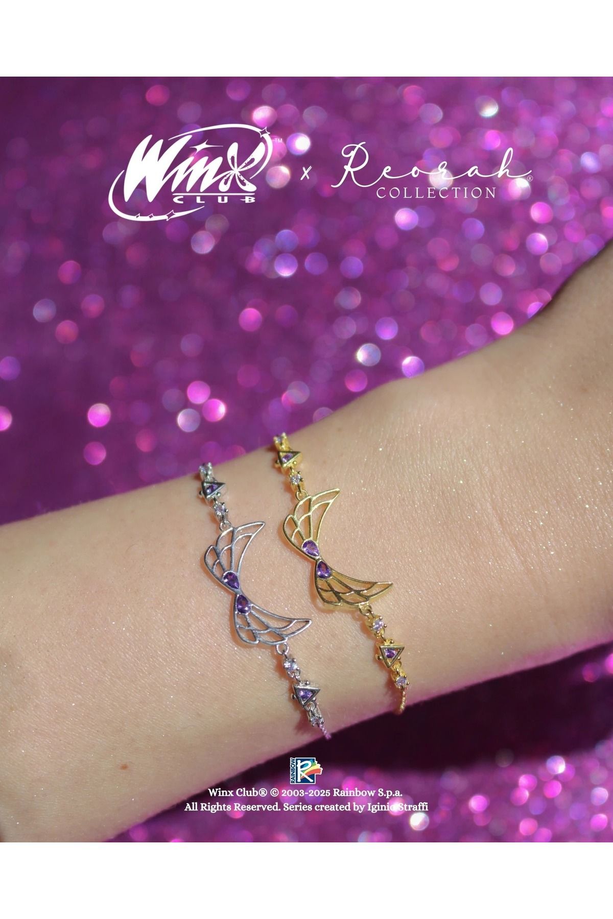 Reorah Collection Winx Club® Tecna Enchantix Wings 925 Gümüş Bileklik