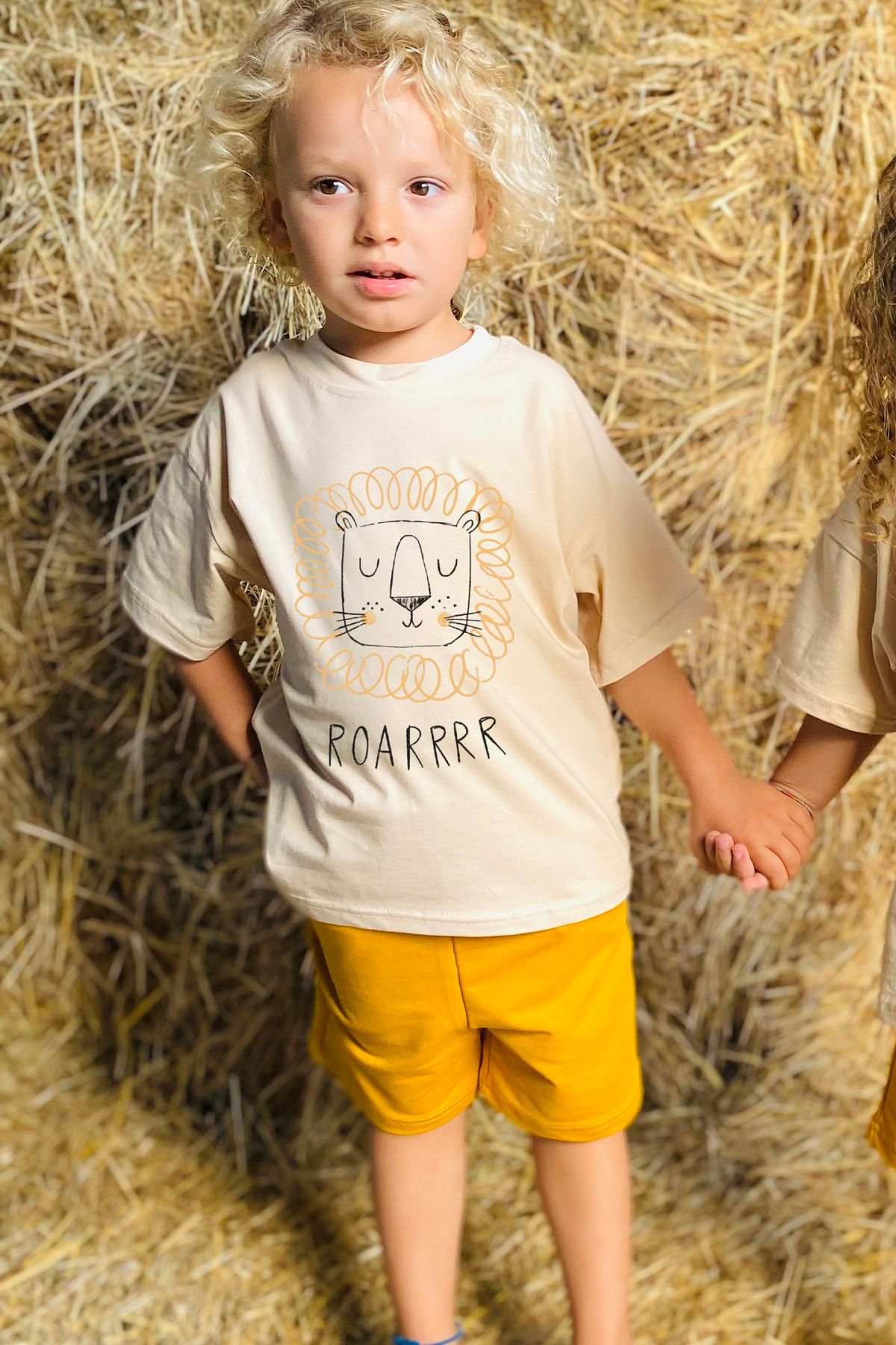 Babywom Roar Aslan Baskılı Yazlık Oversize Erkek Bebek Takım