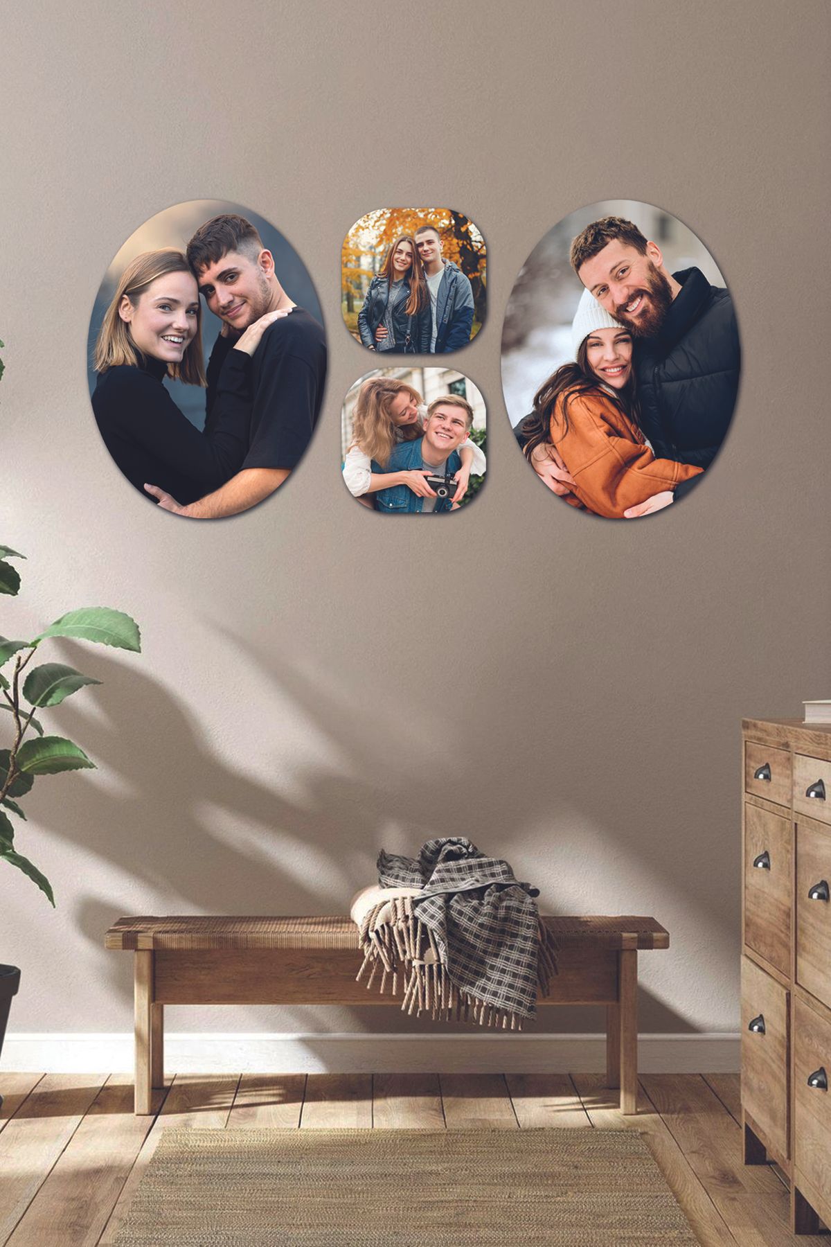 Fotomcity 4 Parçalı Dekoratif MDF Tablo Seti