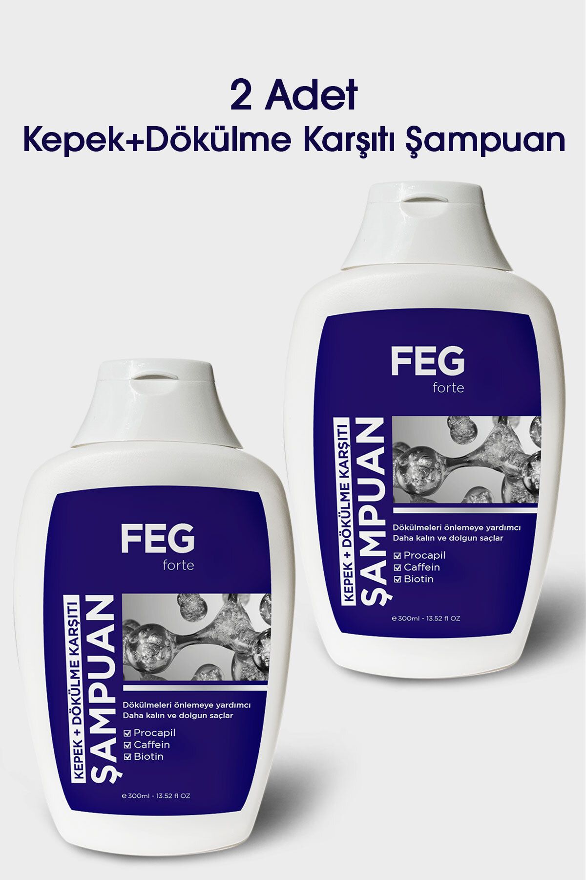 FegForte 2 Adet Feg Forte Dökülme ve Kepek Karşıtı Güçlendirici Şampuan - 300 mL
