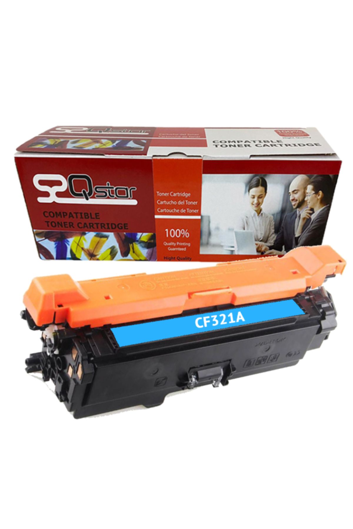 Qstar HP 652A CF321A MAVİ MUADİL TONER M651dn M680dn CZ248A CZ249A CZ250A CZ250A CZ256A CZ257A