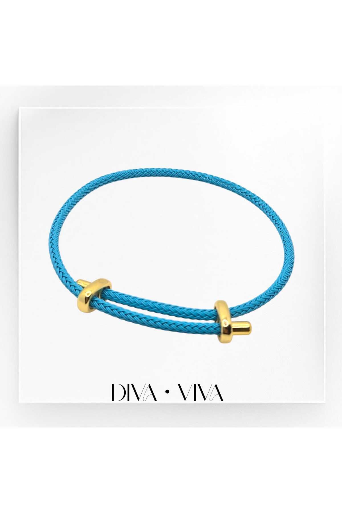 DivaViva Diva Viva - Renkli Ayarlanabilir Kadın Deri Bileklik – Suya Dayanıklı Asansör Model