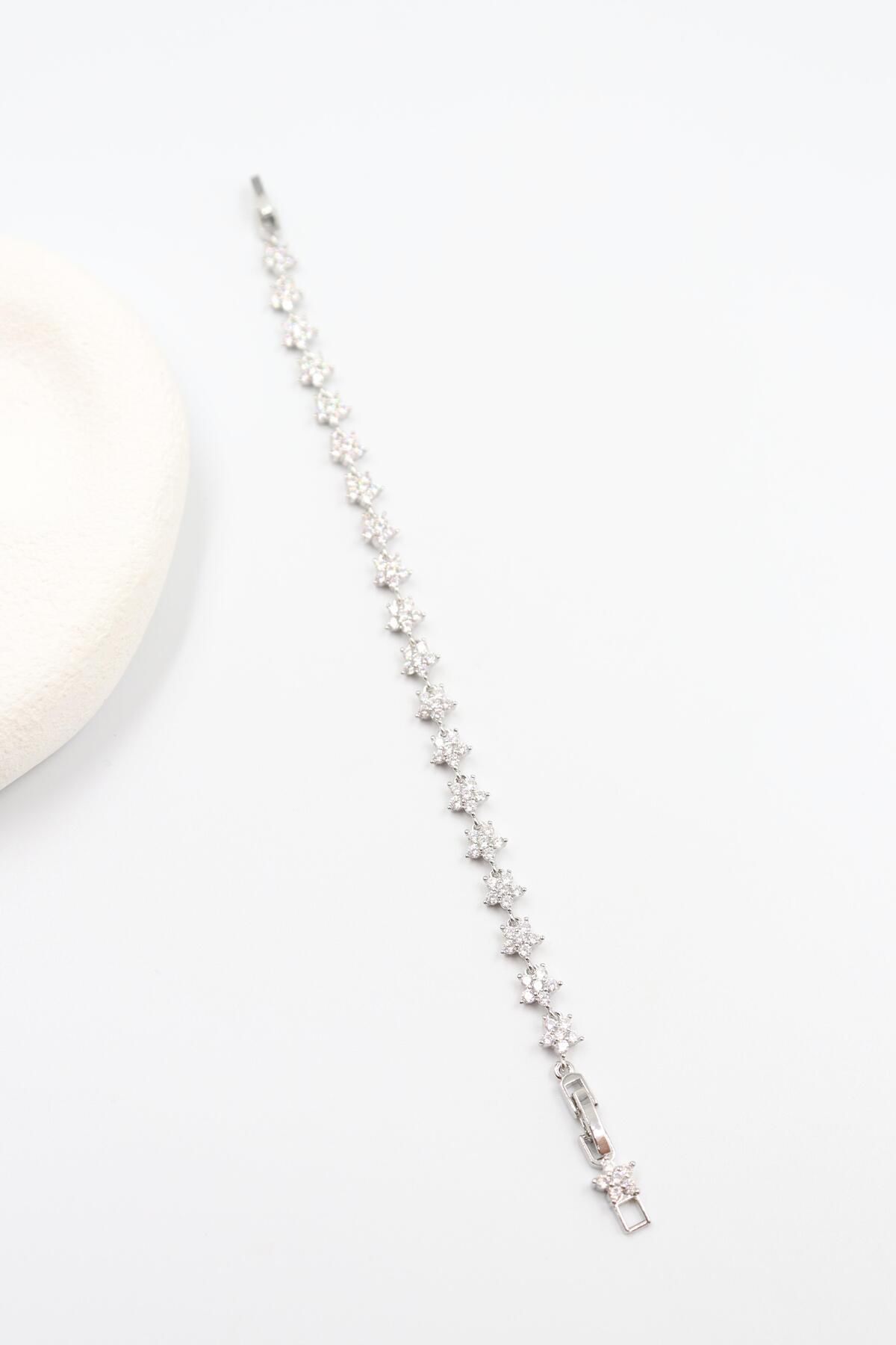 BY CANSU ACCESSORİES Rosalba Silver Bileklik