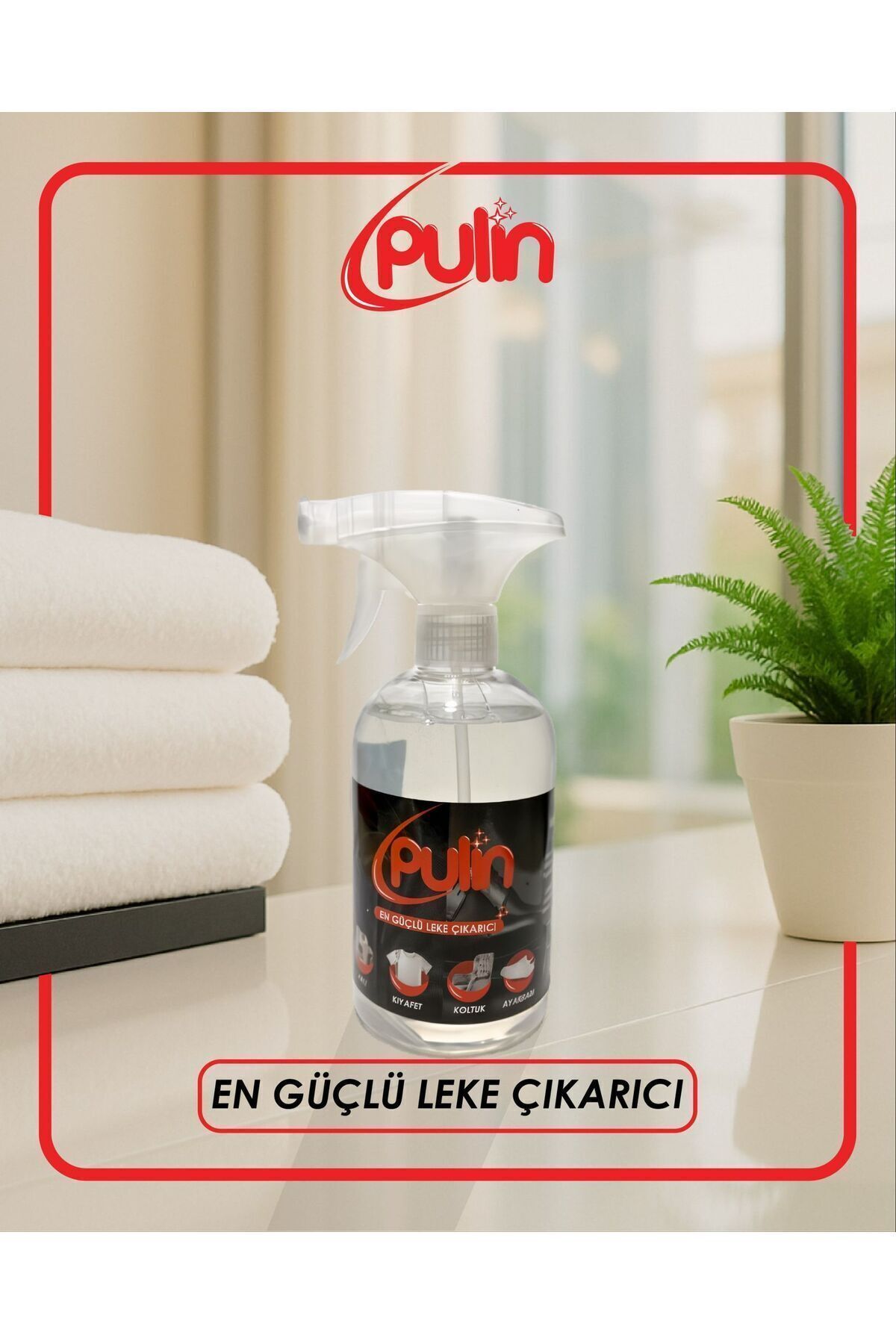 PULİN Leke Çıkarıcı Özel Geliştirilmiş Formüllü En Güçlü Leke Çıkarıcı Sprey 500 ml