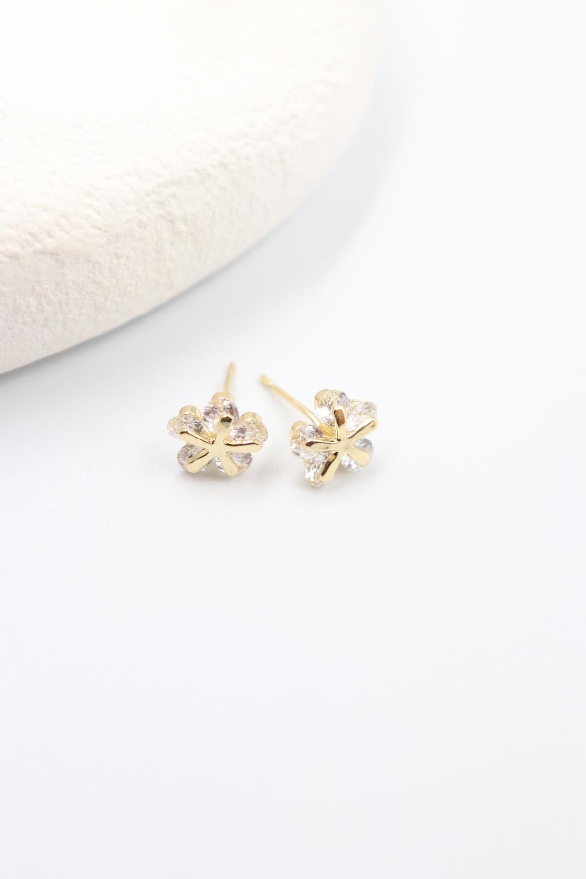 BY CANSU ACCESSORİES Antonella Gold Küpe (14k)