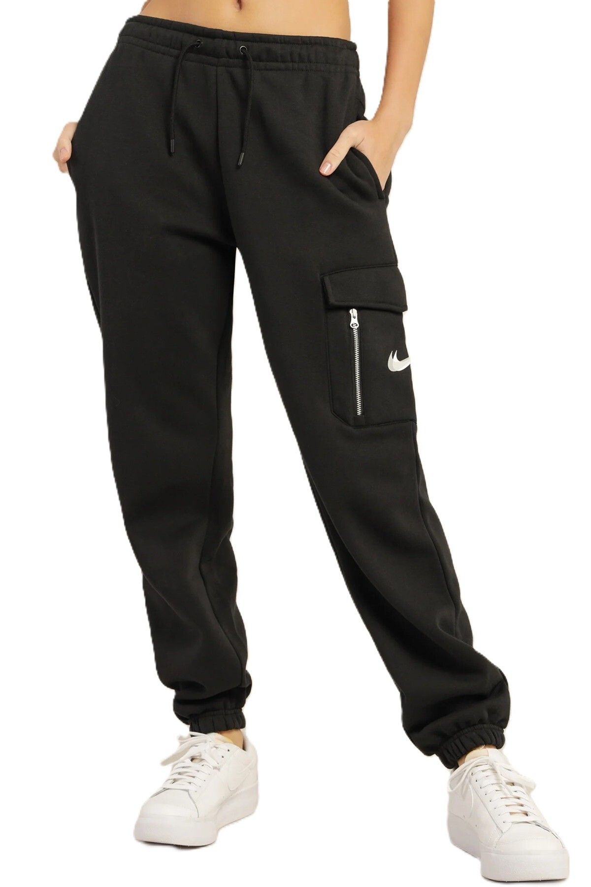 Nike Sportswear Dance Cargo Loose Fit Pants Kadın Bol Kesim Kargo Cepli Eşofman Altı Siyah