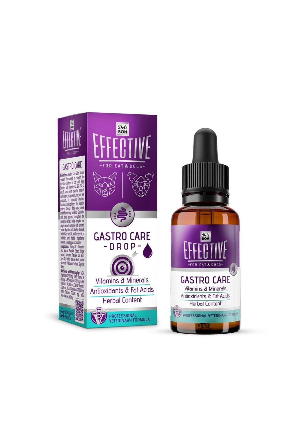 Delibon PETLOVEBUTİK EFFECTİVE KEDİ VE KÖPEKLER İÇİN ÜRİNER SİSTEM DESTEKLEYİCİ LİKİT 50ML VİTAMİN