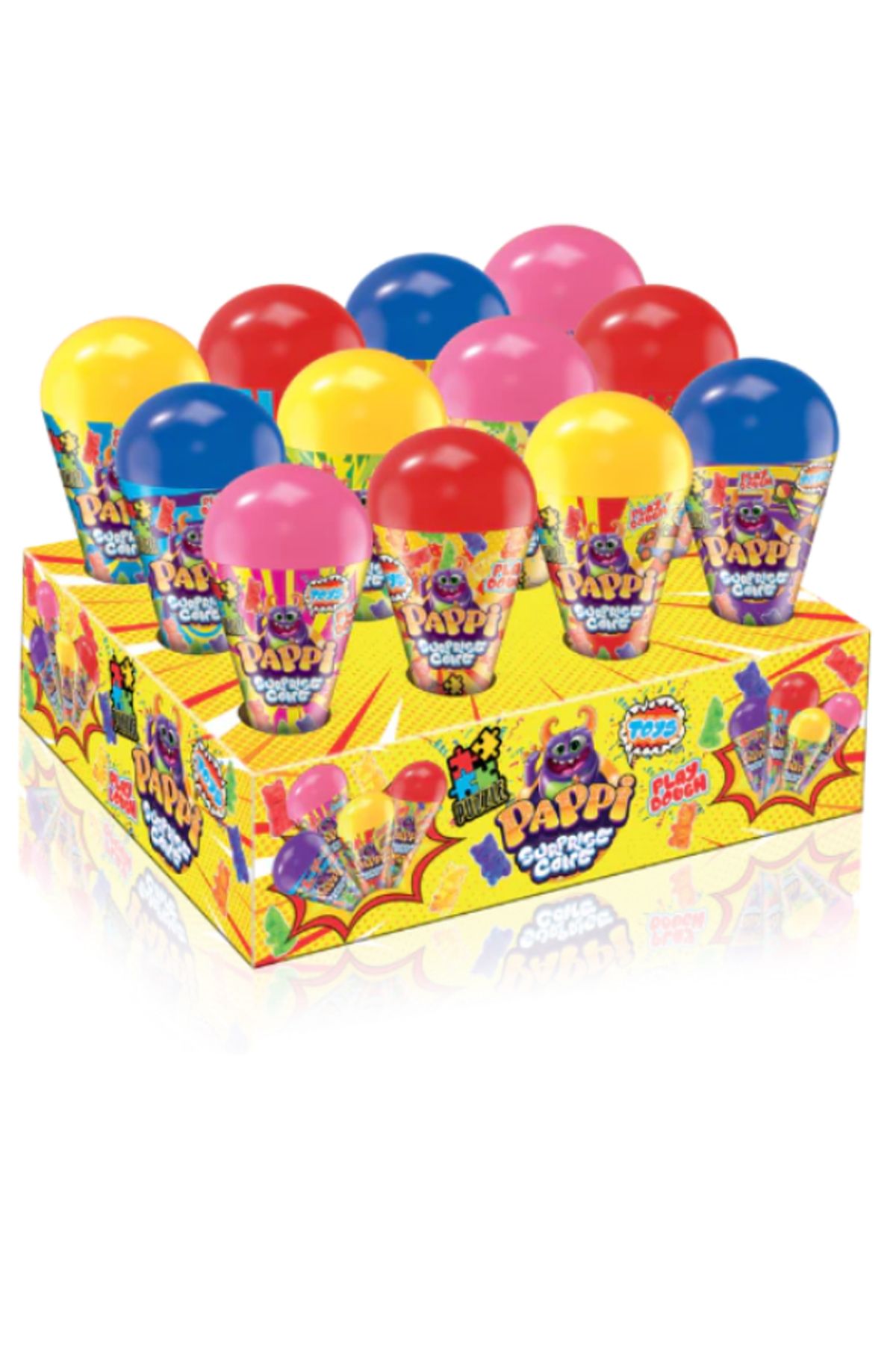 pappi PAPPİ Sürpriz Kornet Toys 12'li