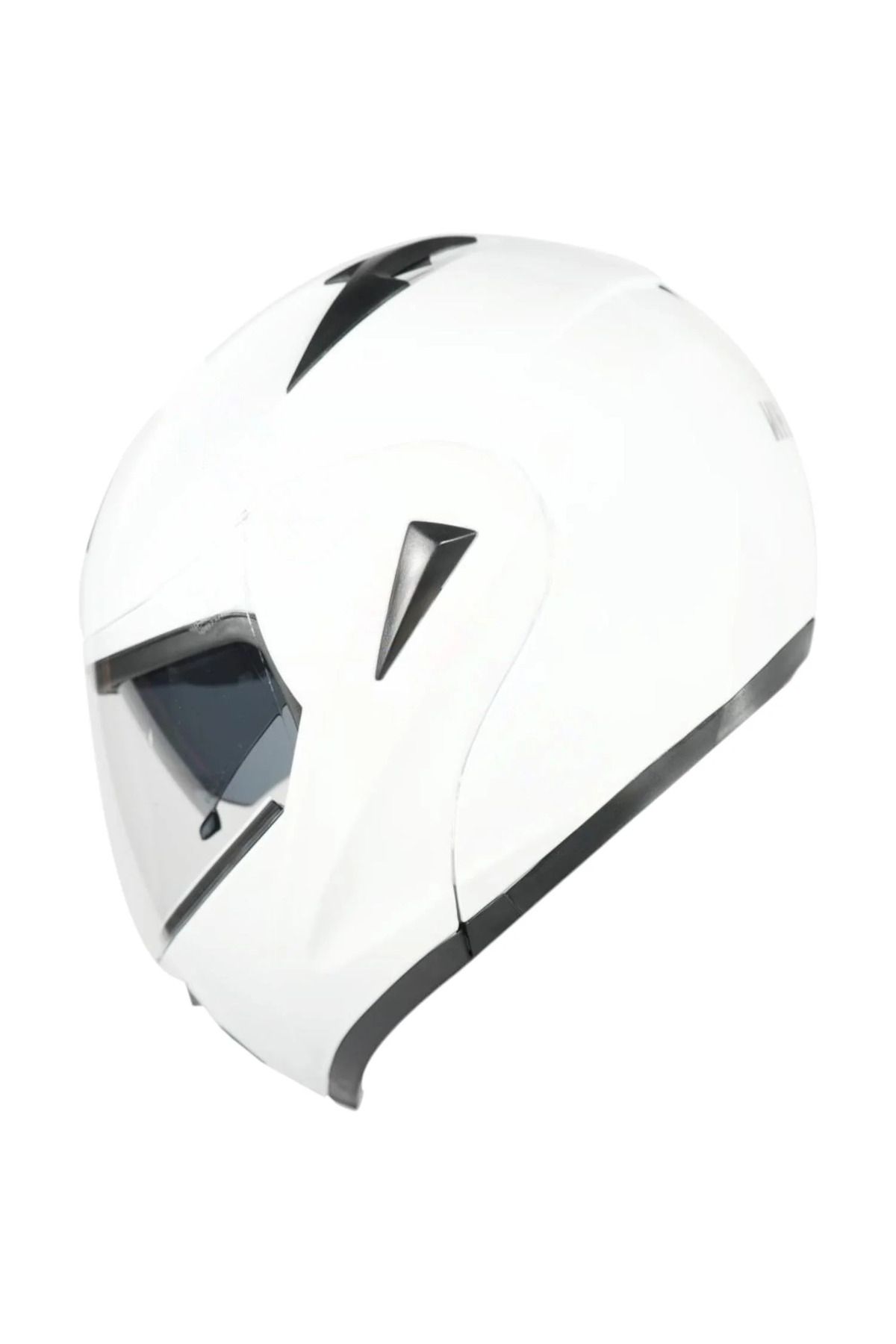 VRT - ÇENE AÇILIR VİZÖRLÜ KASK [MB808] [MAT] BEYAZ [M] #56590